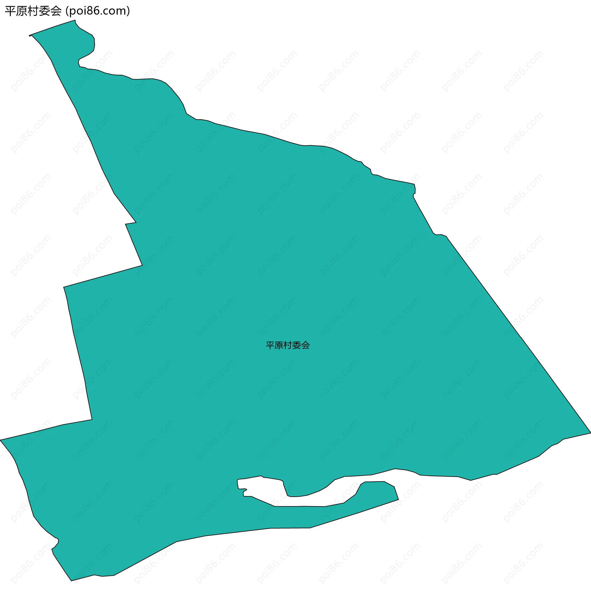 平原村委会边界地图
