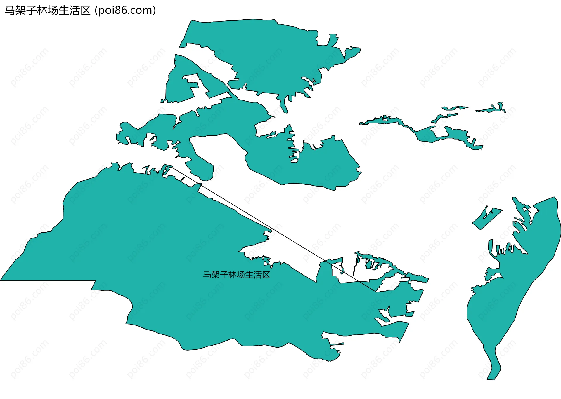 马架子林场生活区边界地图