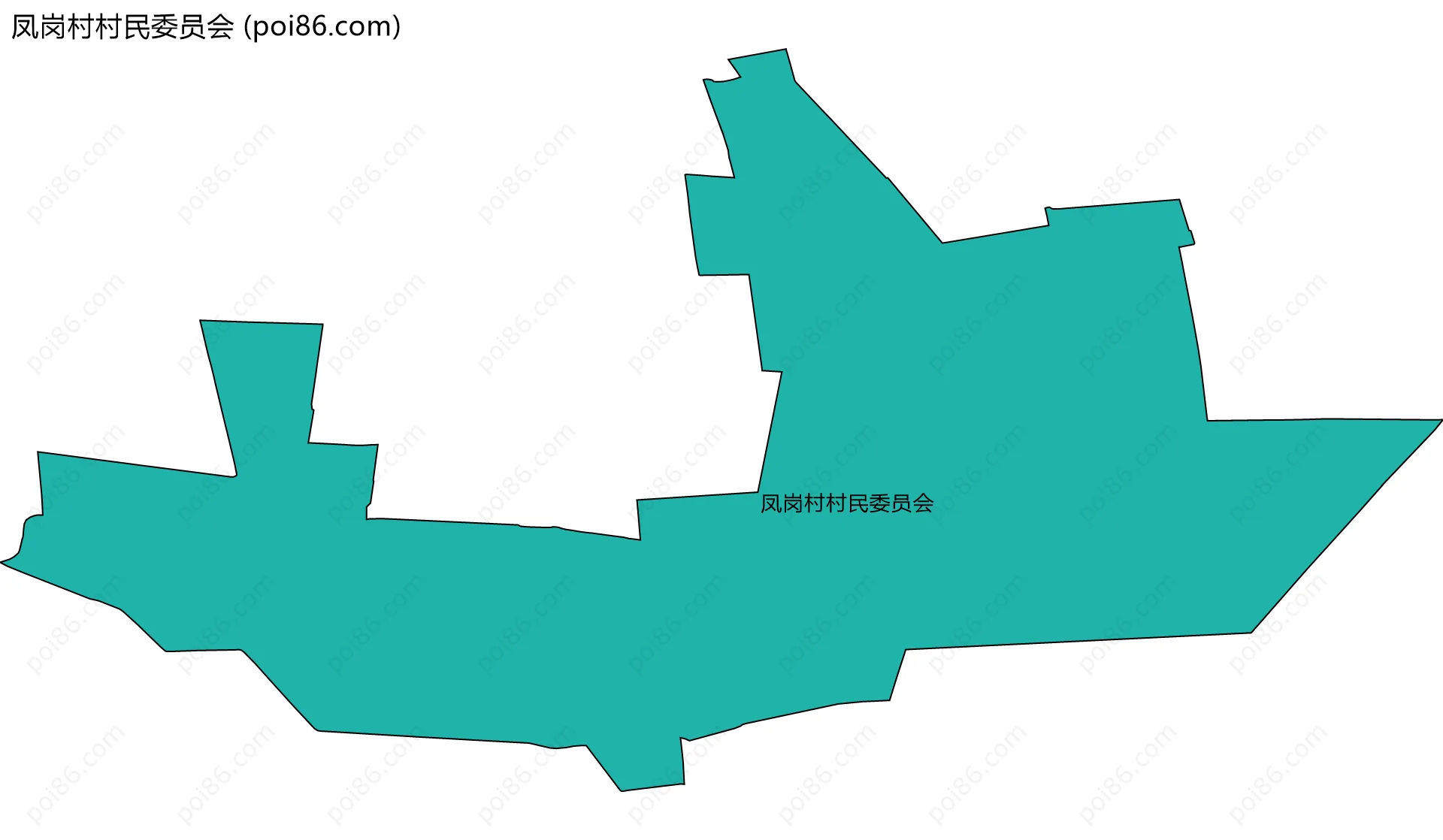 凤岗村村民委员会边界地图