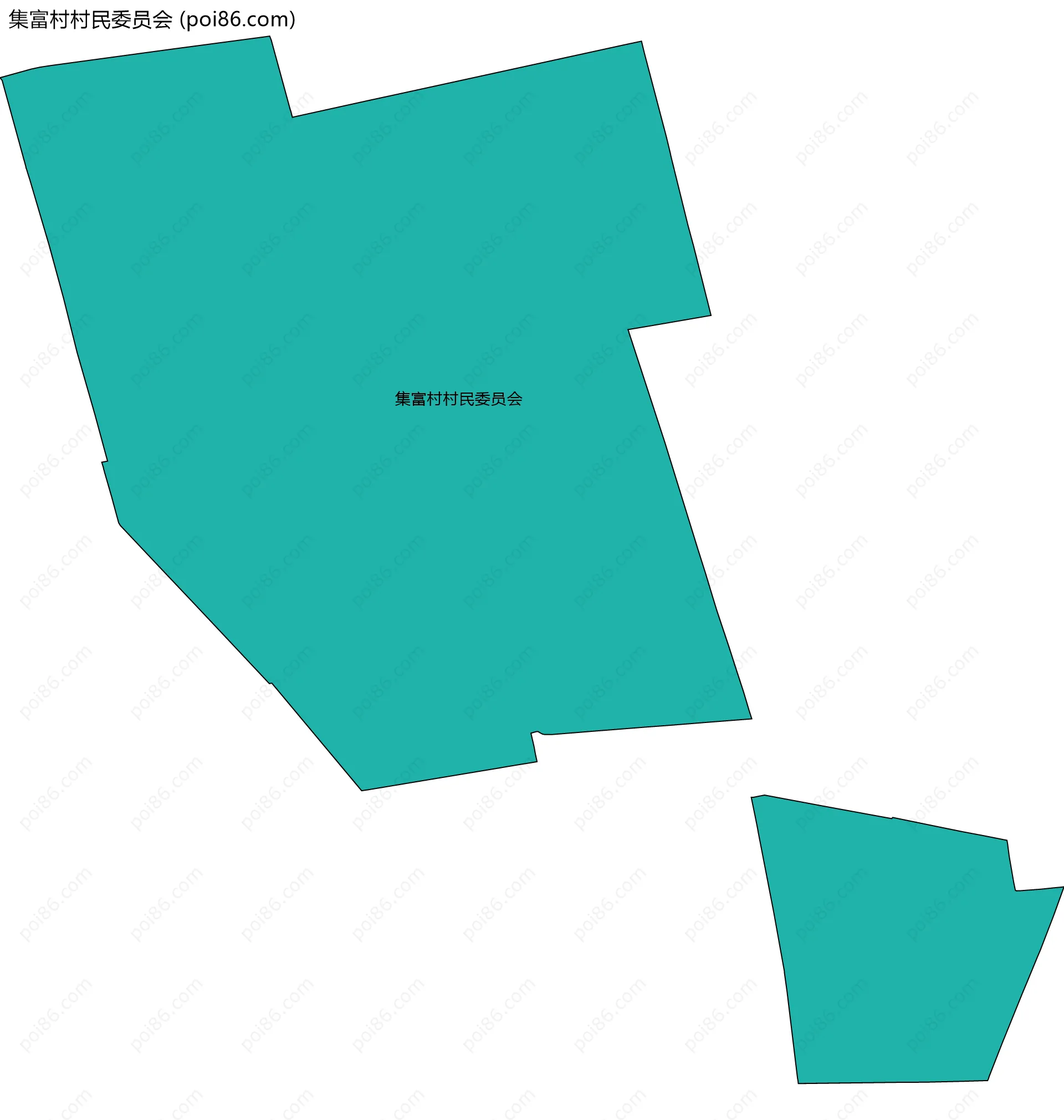 集富村村民委员会边界地图