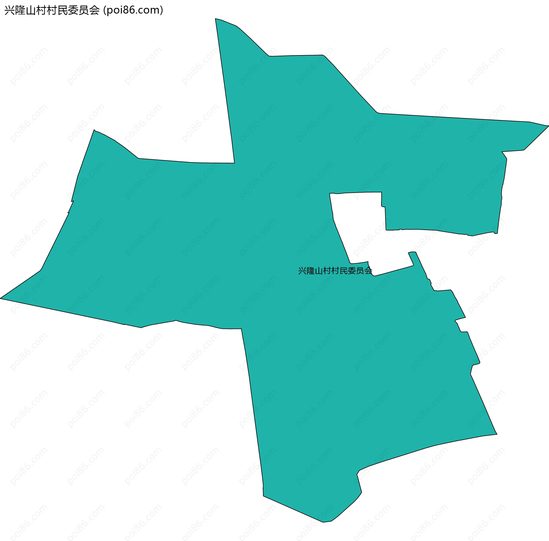 兴隆山村村民委员会边界地图