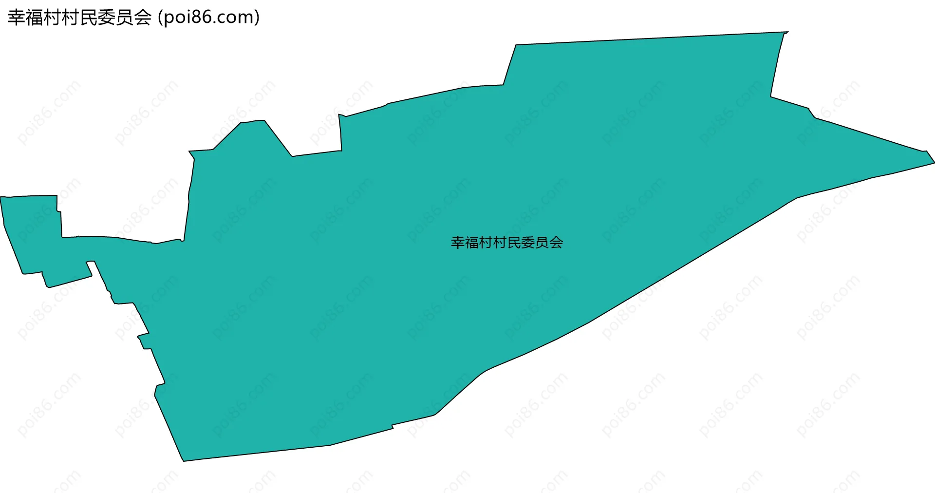 幸福村村民委员会边界地图