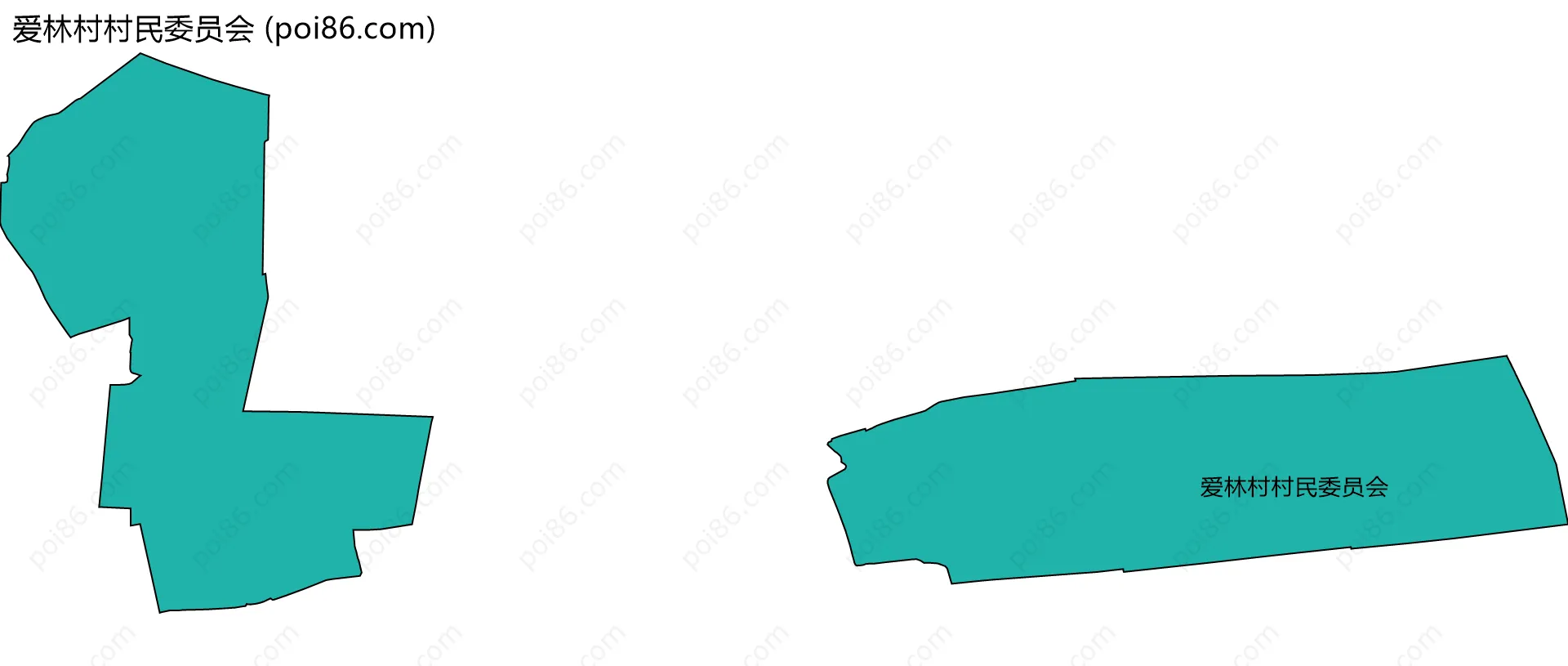 爱林村村民委员会边界地图
