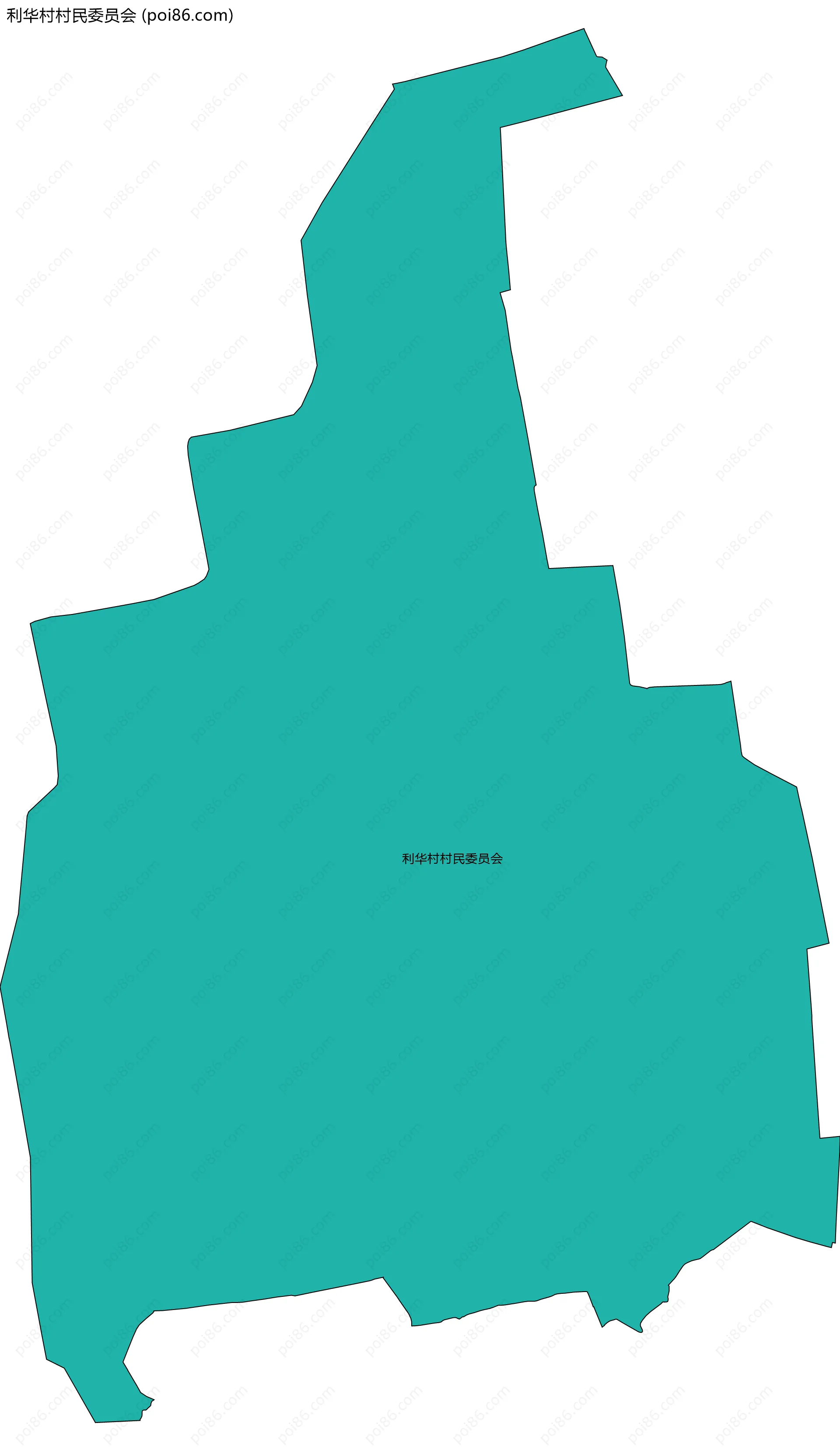 利华村村民委员会边界地图