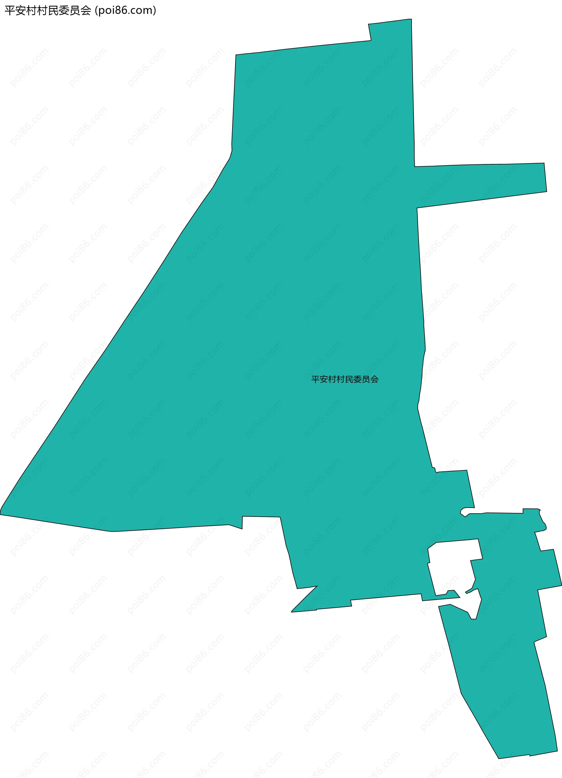 平安村村民委员会边界地图