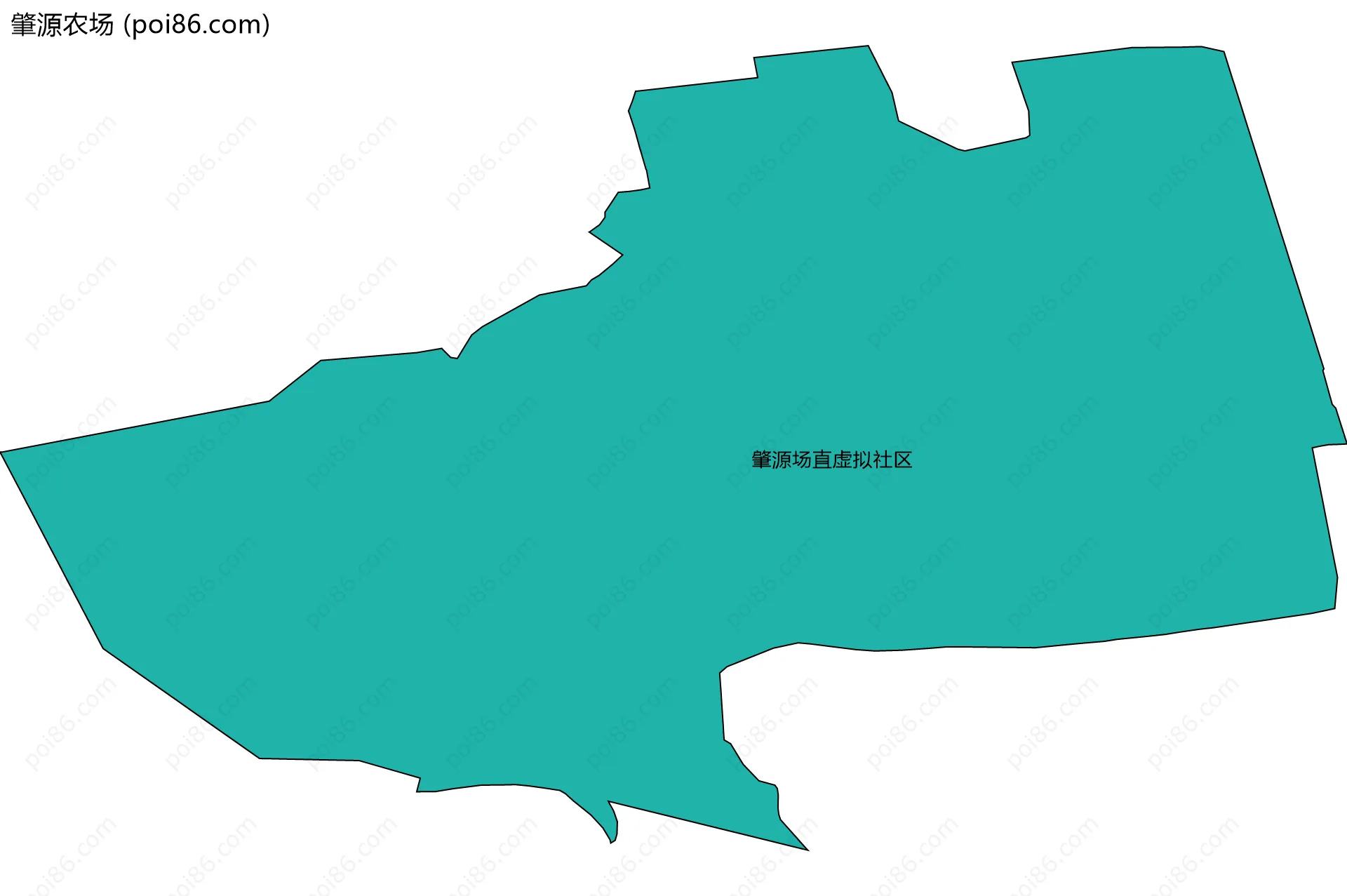 肇源农场边界地图(五级行政区划)
