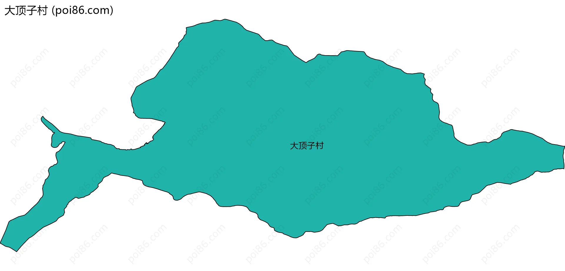大顶子村边界地图