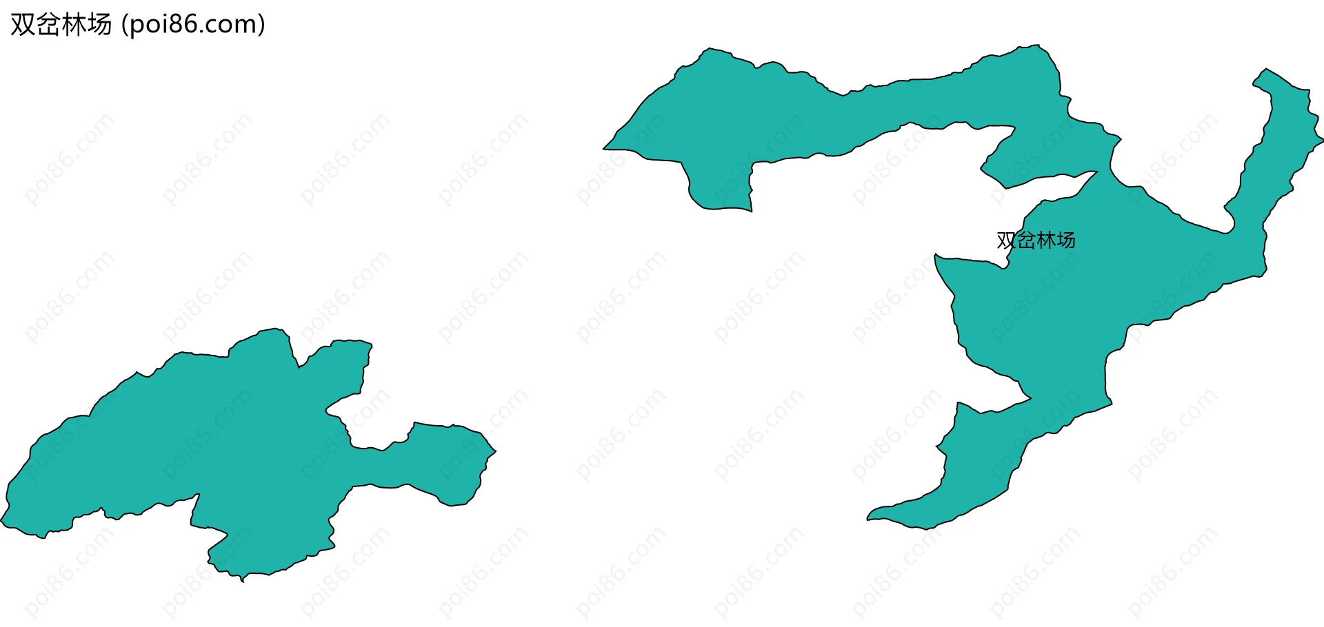双岔林场边界地图