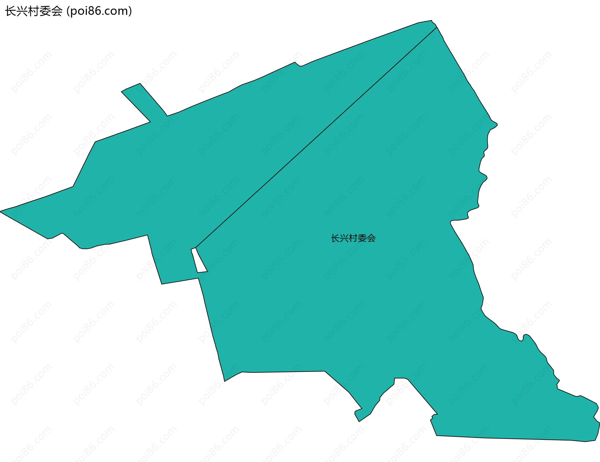 长兴村委会边界地图