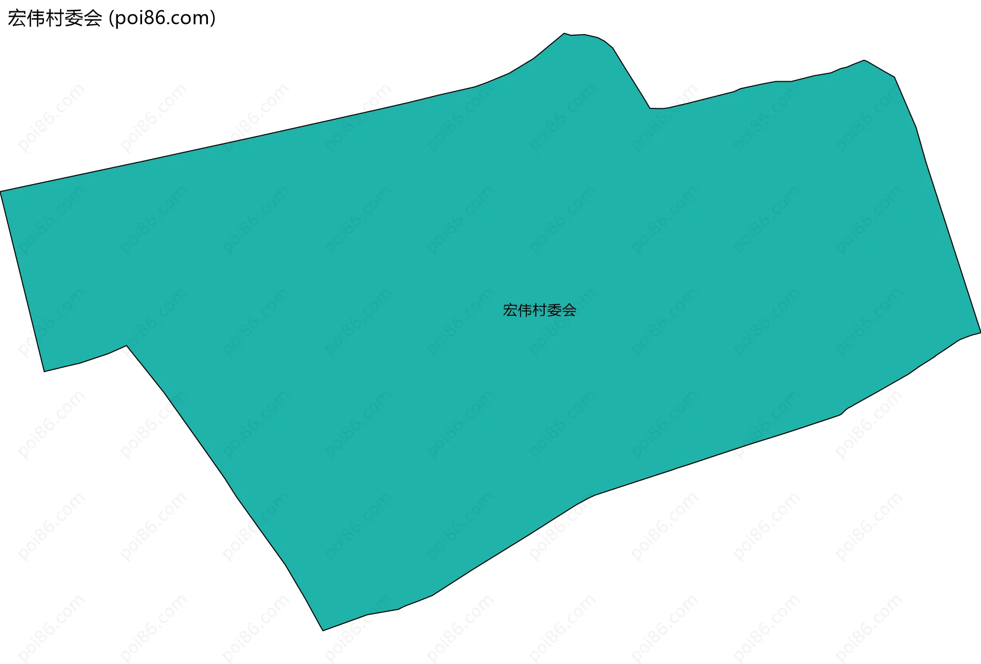 宏伟村委会边界地图