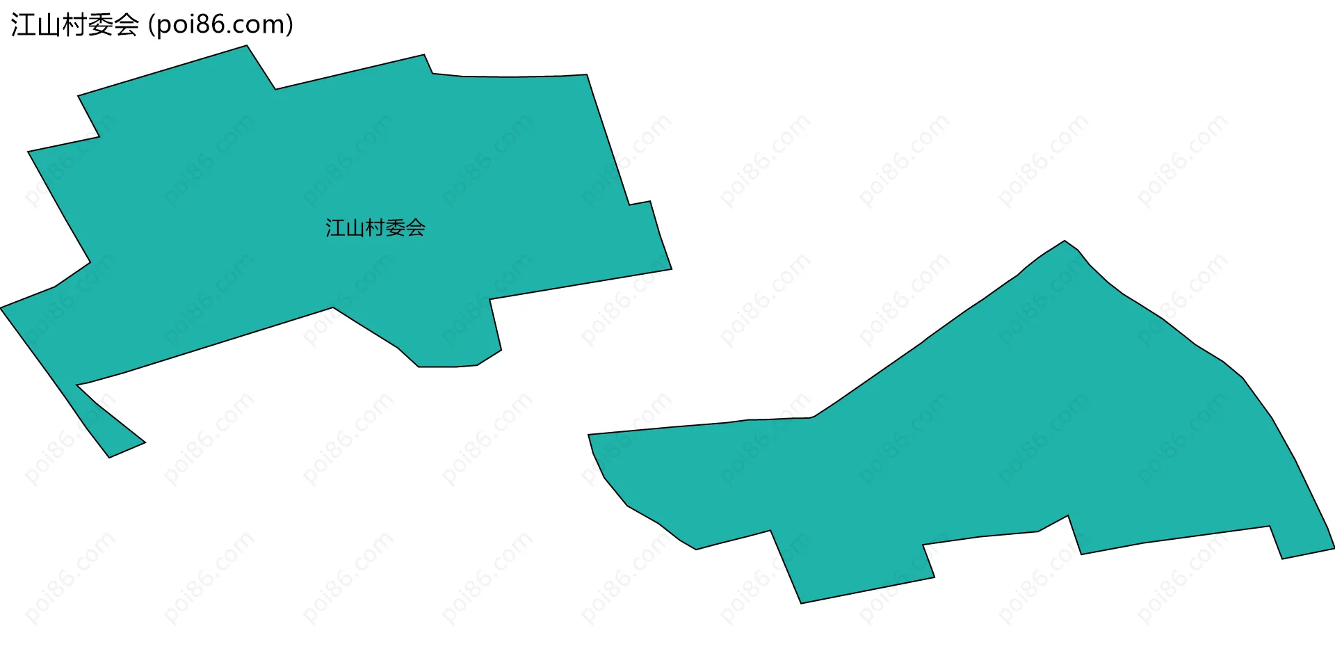 江山村委会边界地图