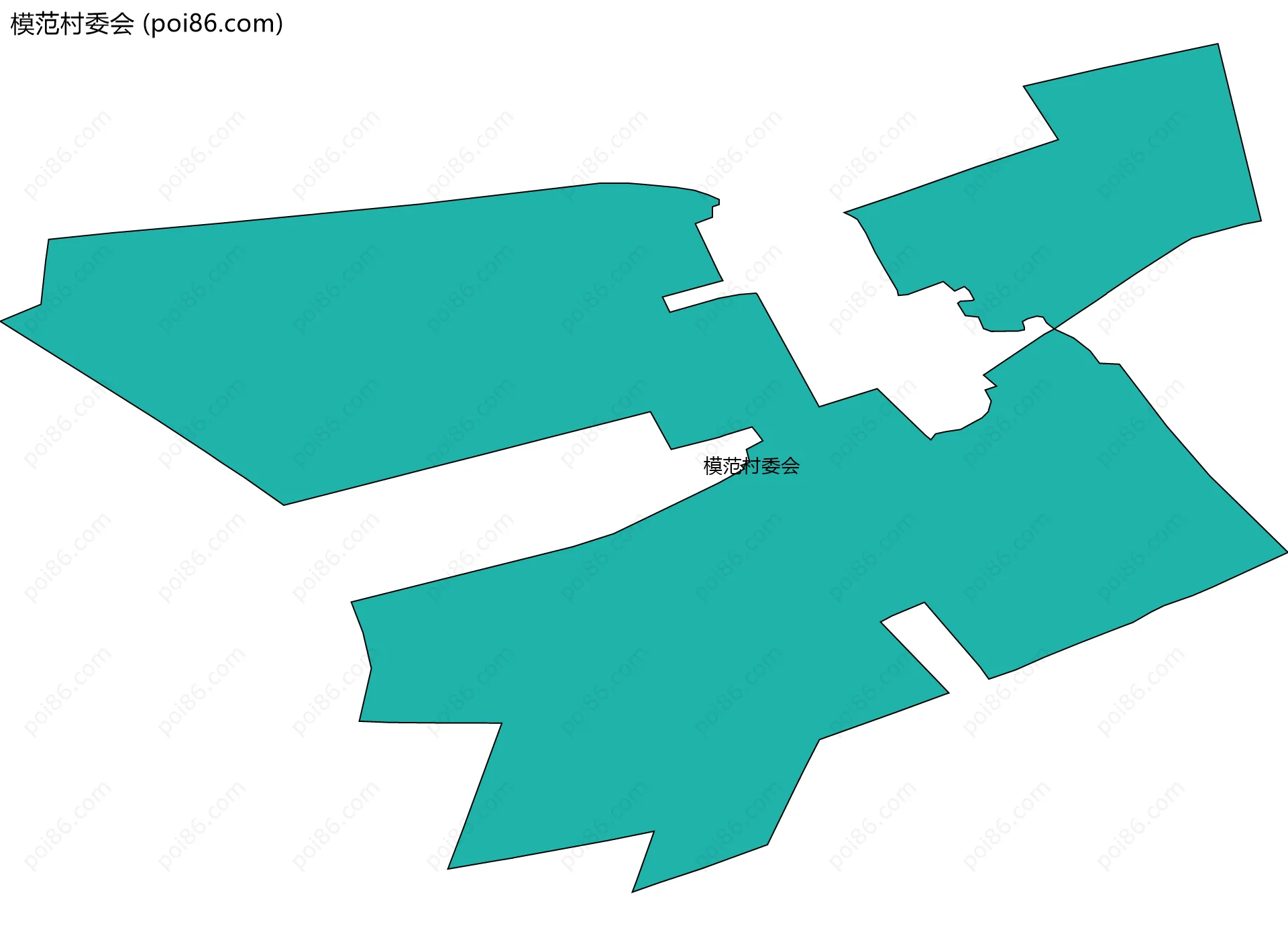 模范村委会边界地图