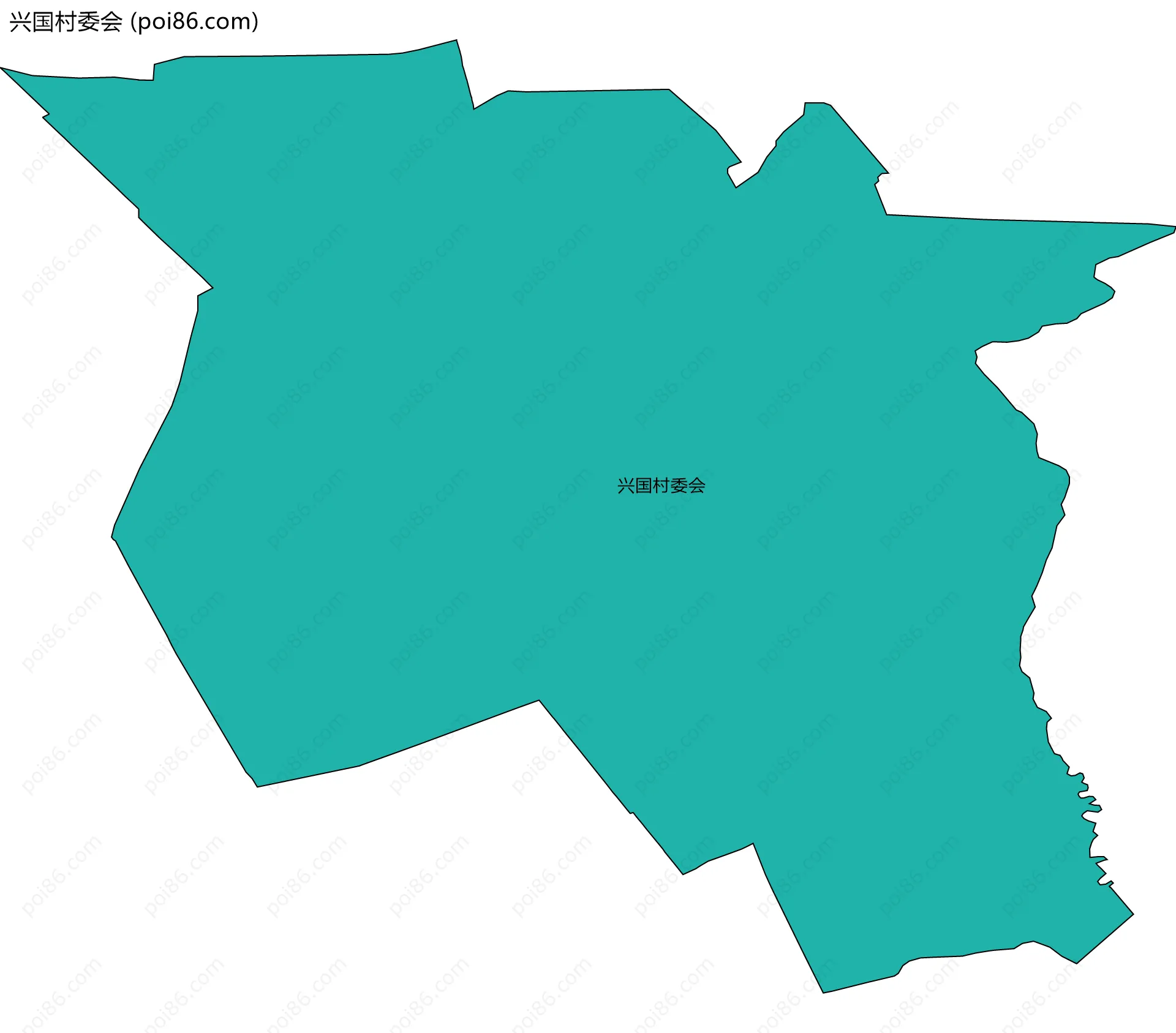 兴国村委会边界地图