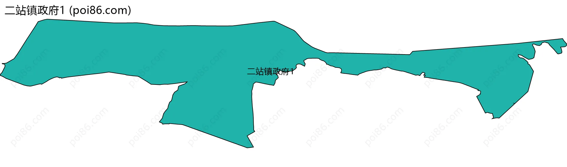 二站镇政府1边界地图