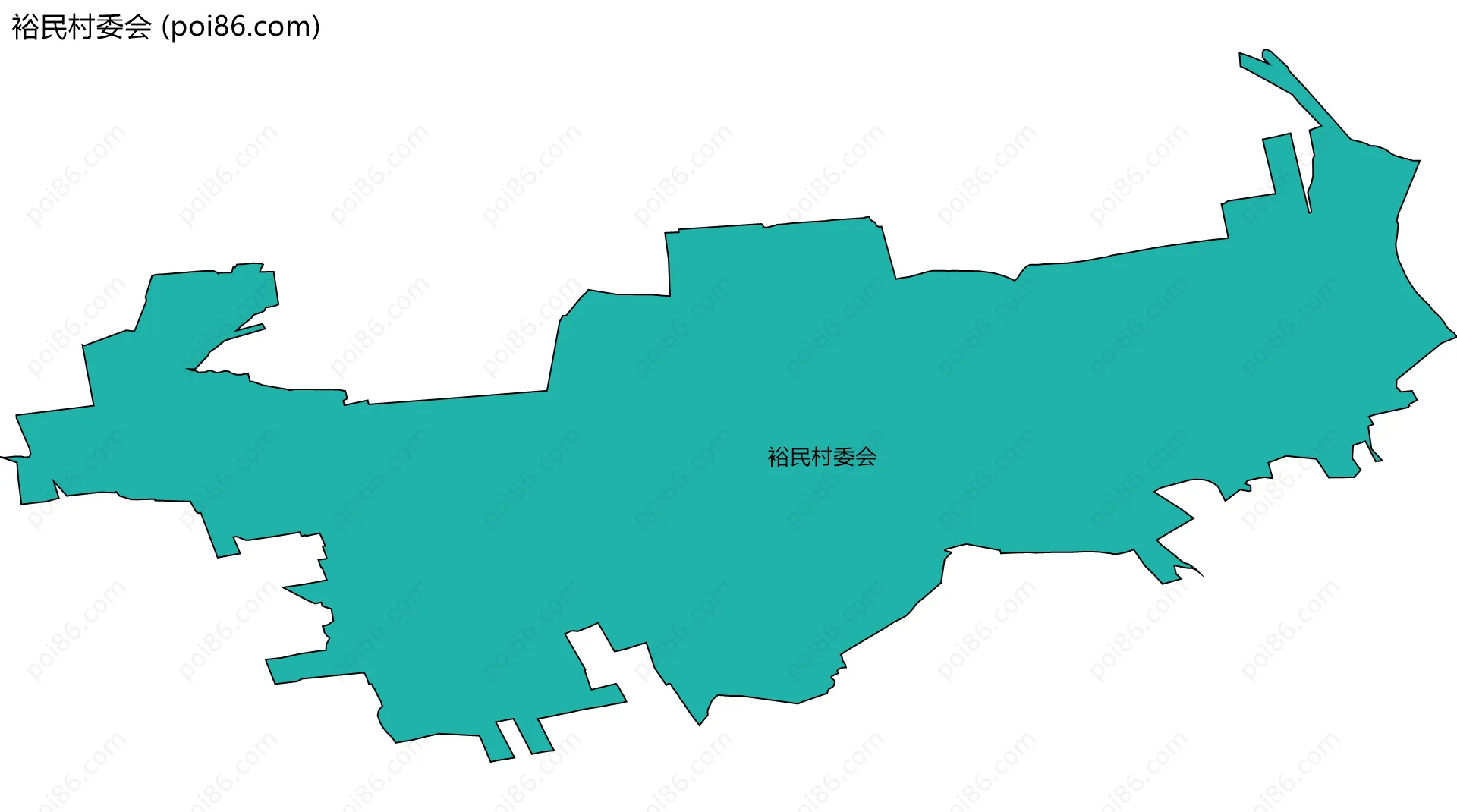 裕民村委会边界地图