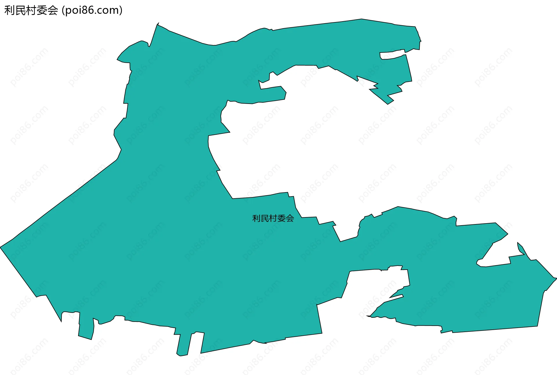 利民村委会边界地图