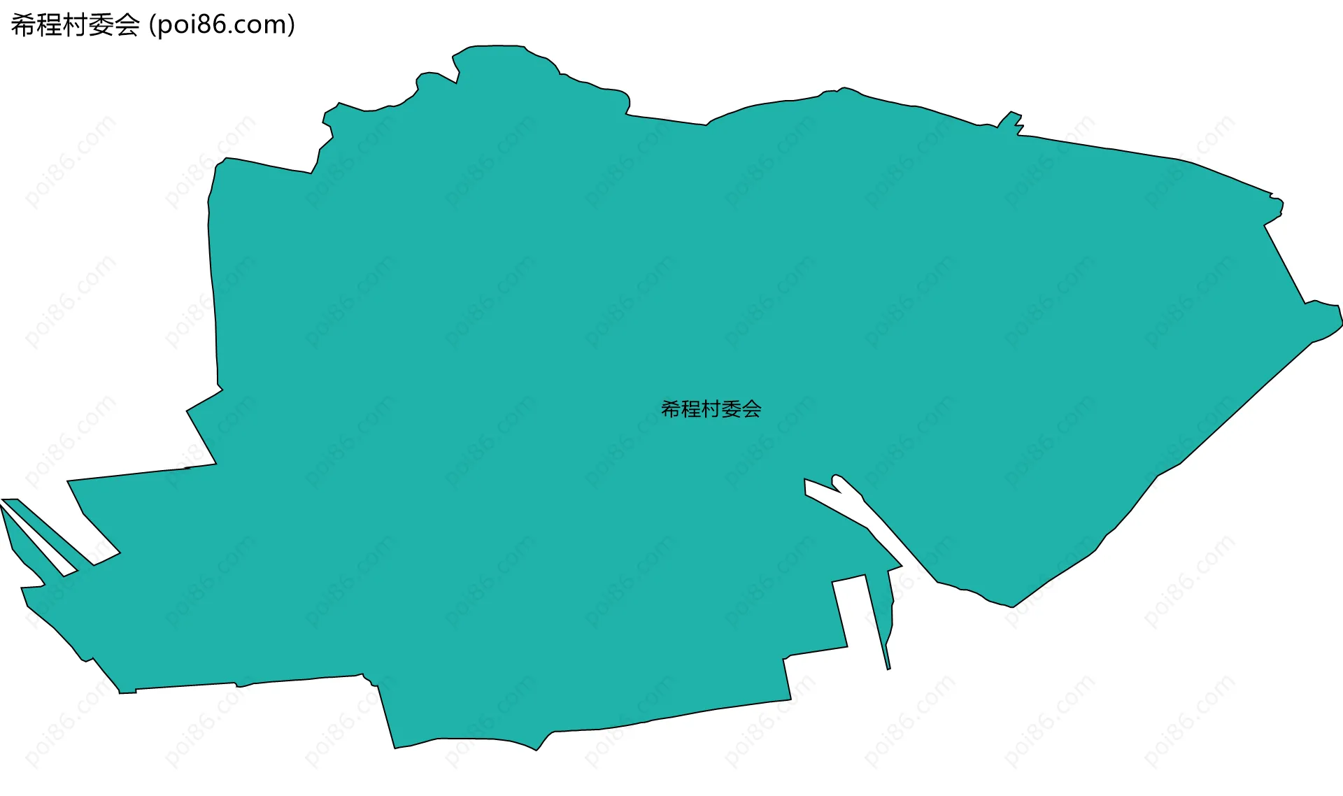 希程村委会边界地图