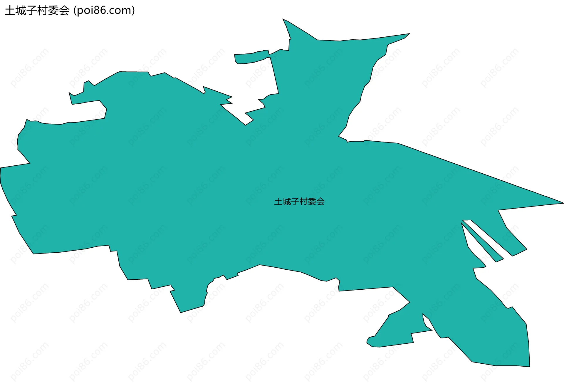 土城子村委会边界地图