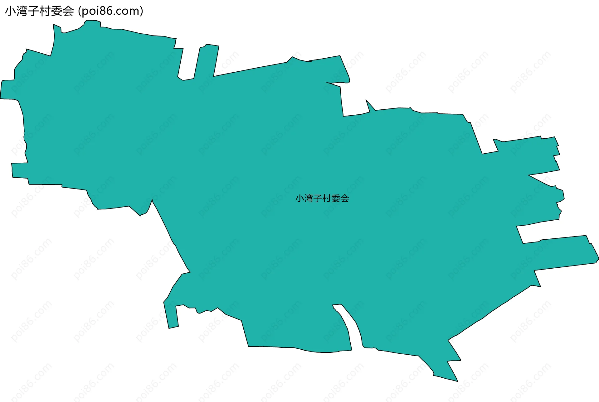 小湾子村委会边界地图