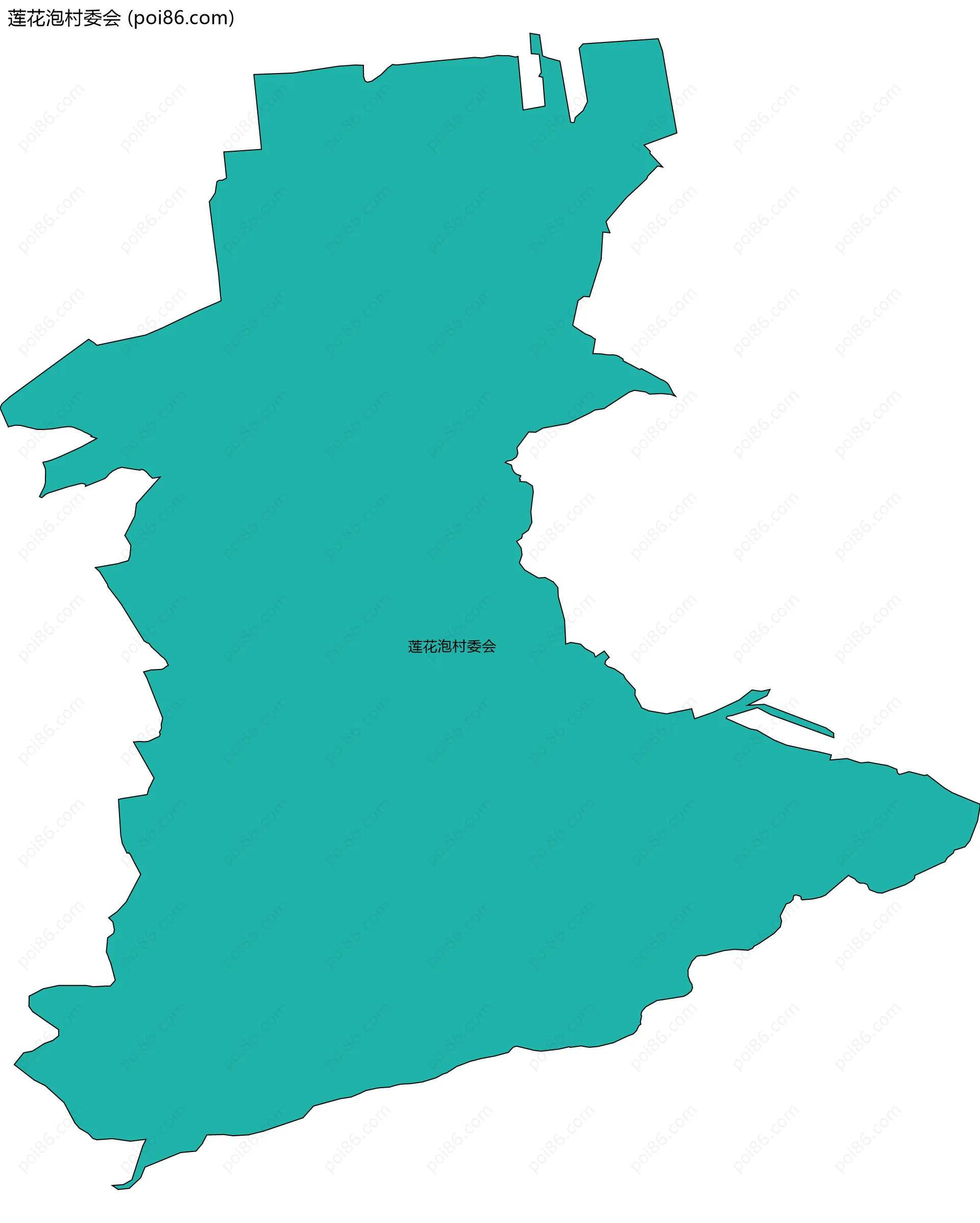 莲花泡村委会边界地图