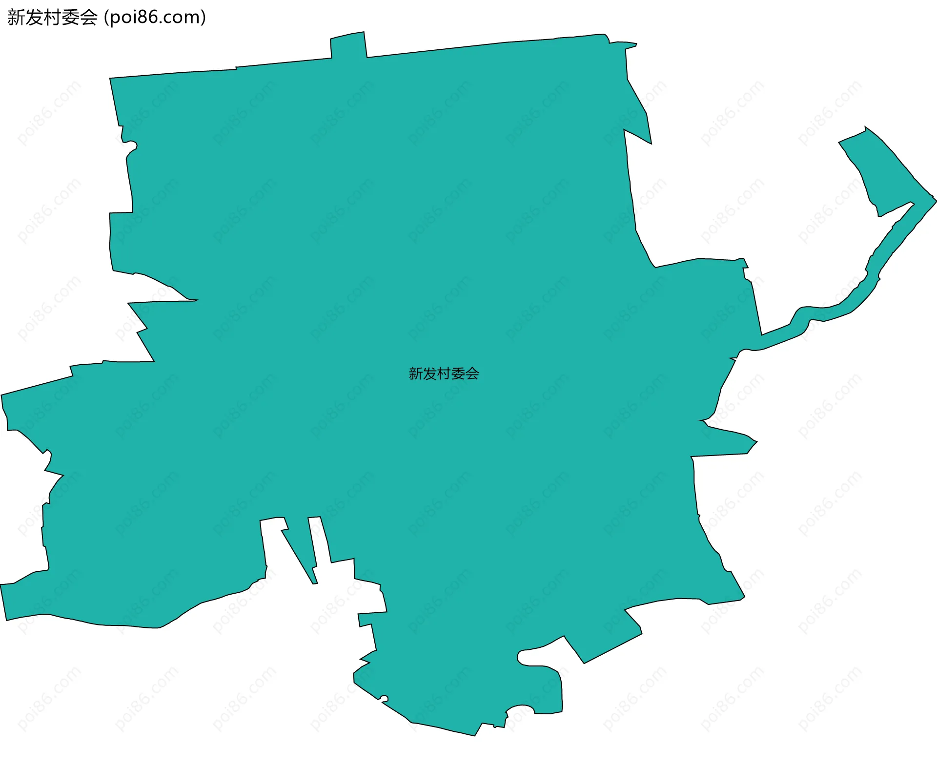 新发村委会边界地图