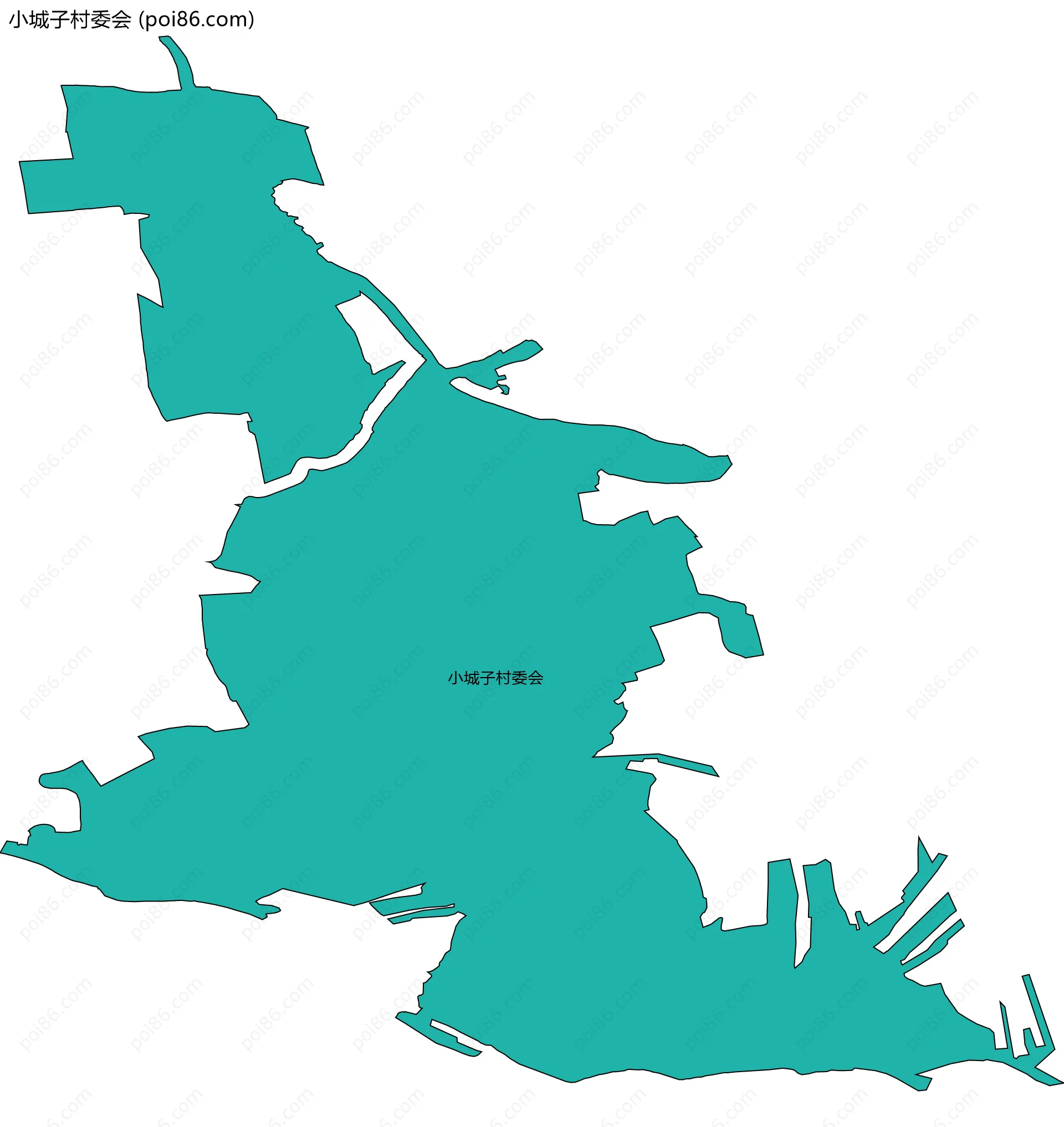 小城子村委会边界地图