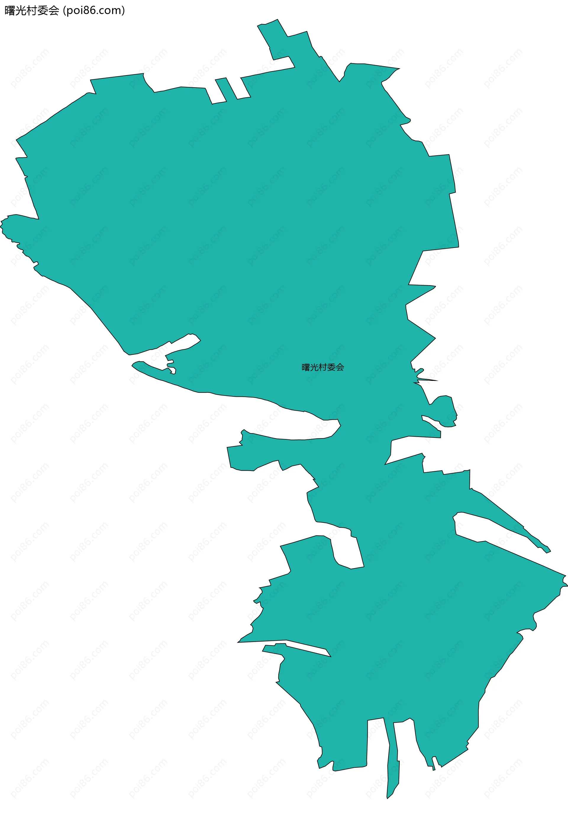 曙光村委会边界地图