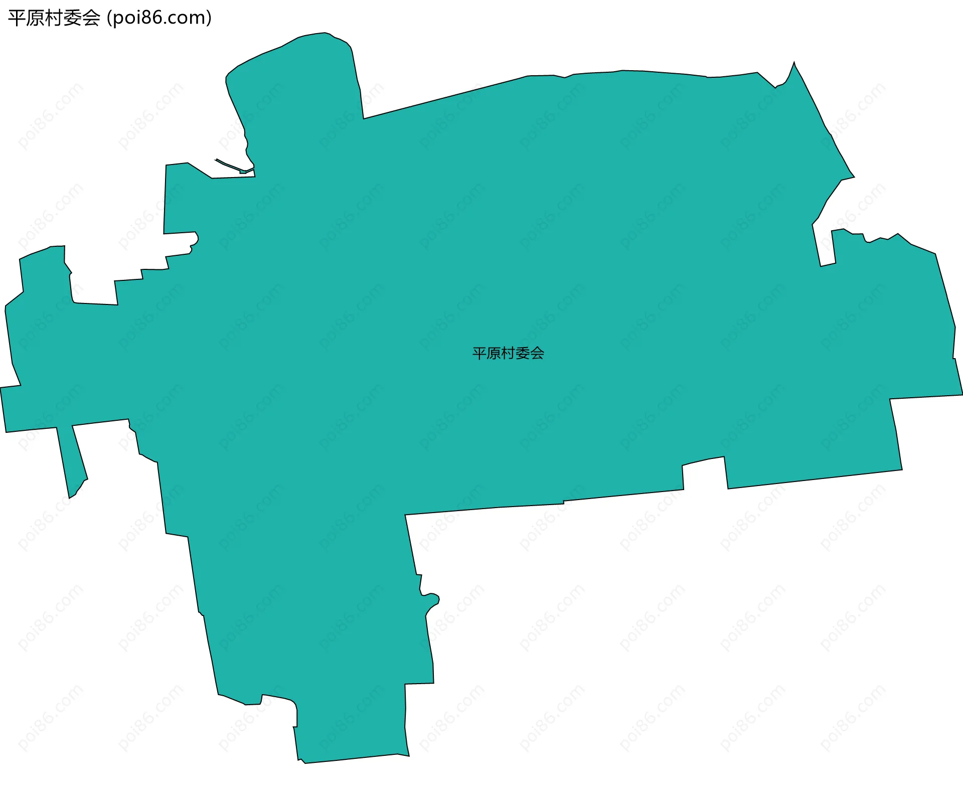 平原村委会边界地图