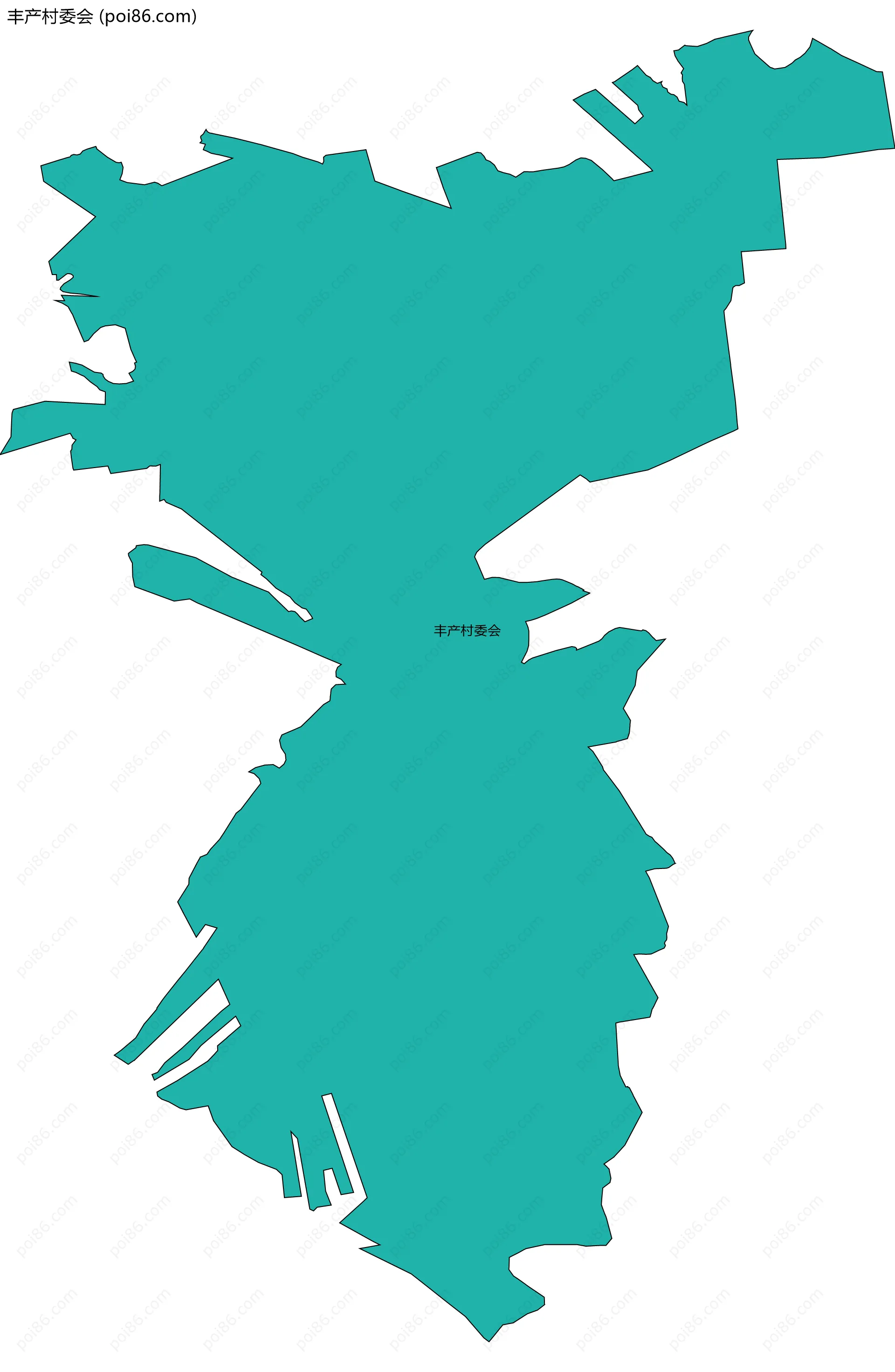 丰产村委会边界地图