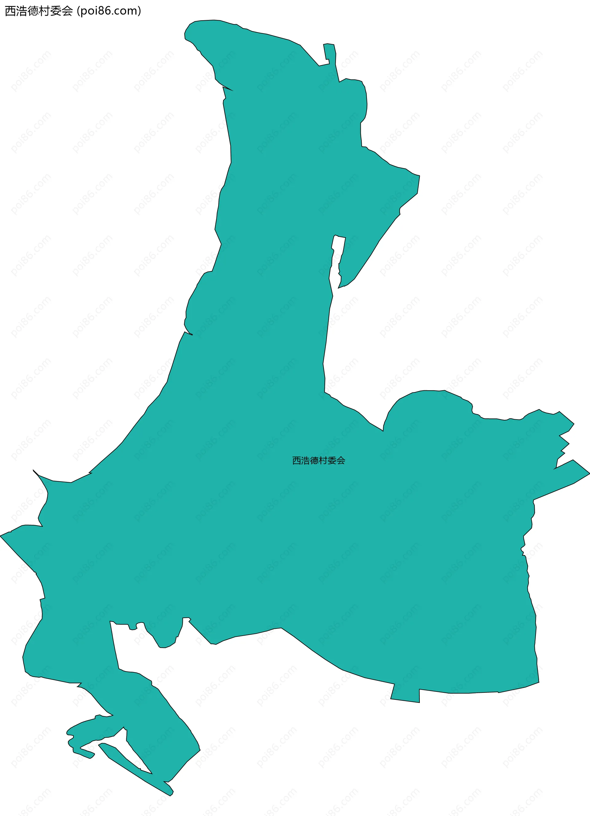 西浩德村委会边界地图