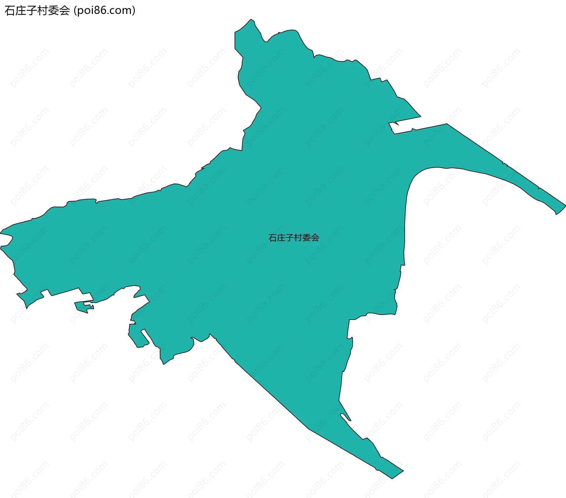 石庄子村委会边界地图