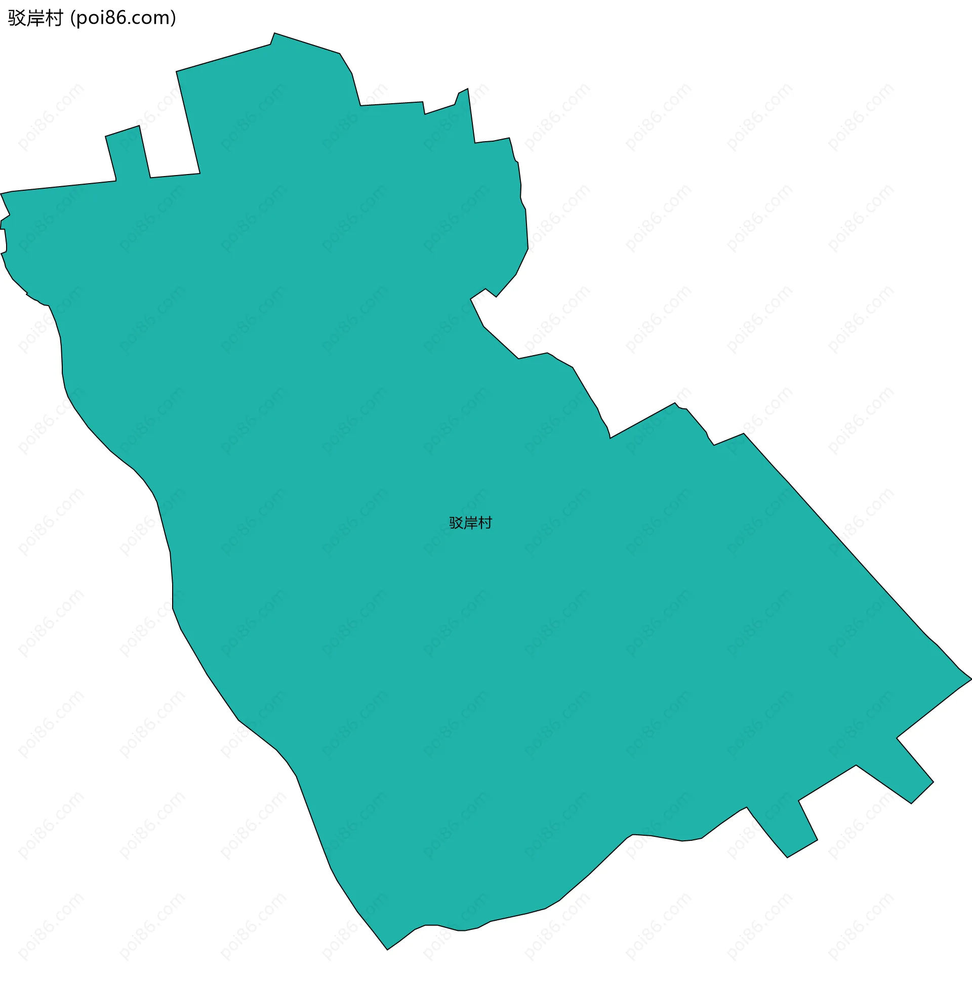 驳岸村边界地图