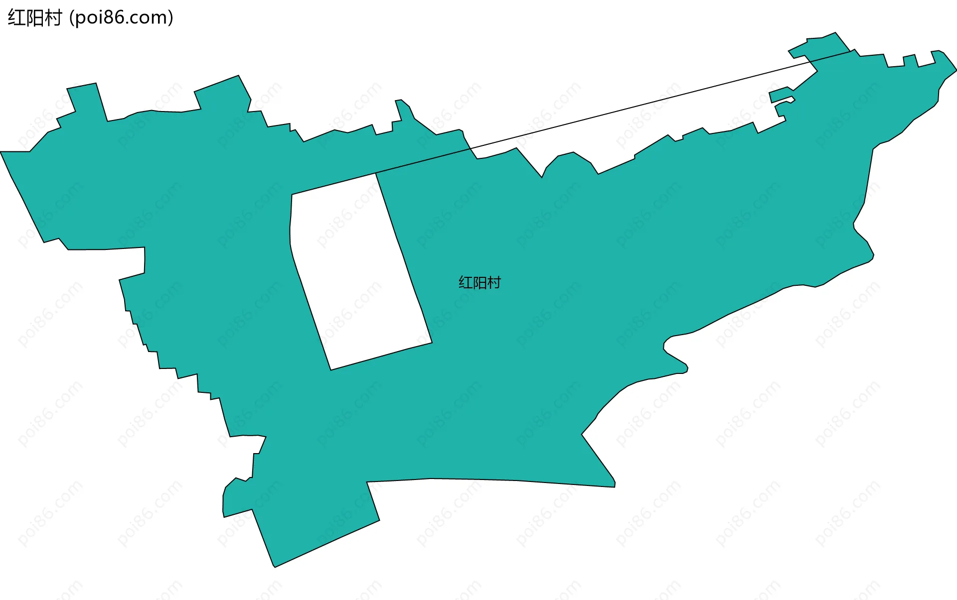 红阳村边界地图