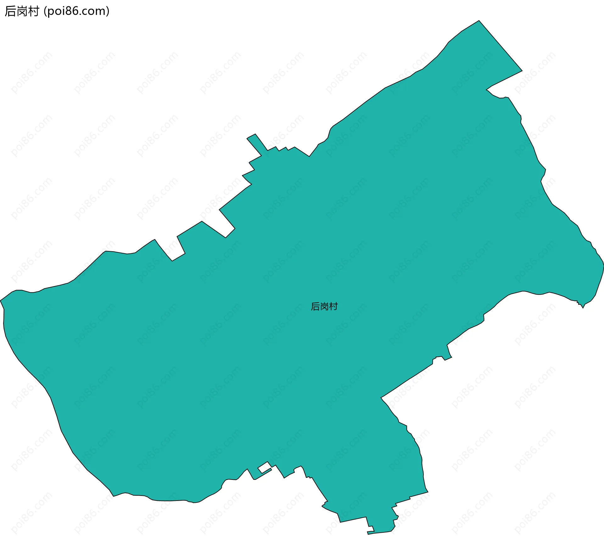 后岗村边界地图