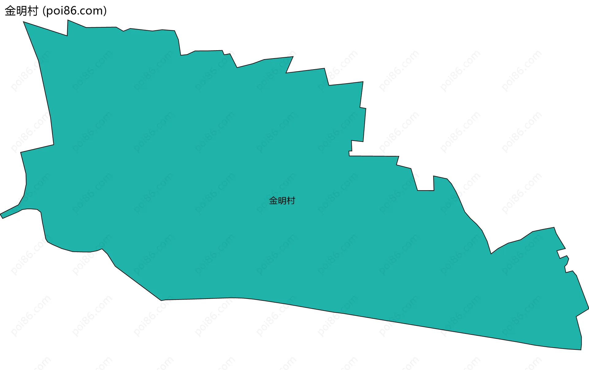 金明村边界地图