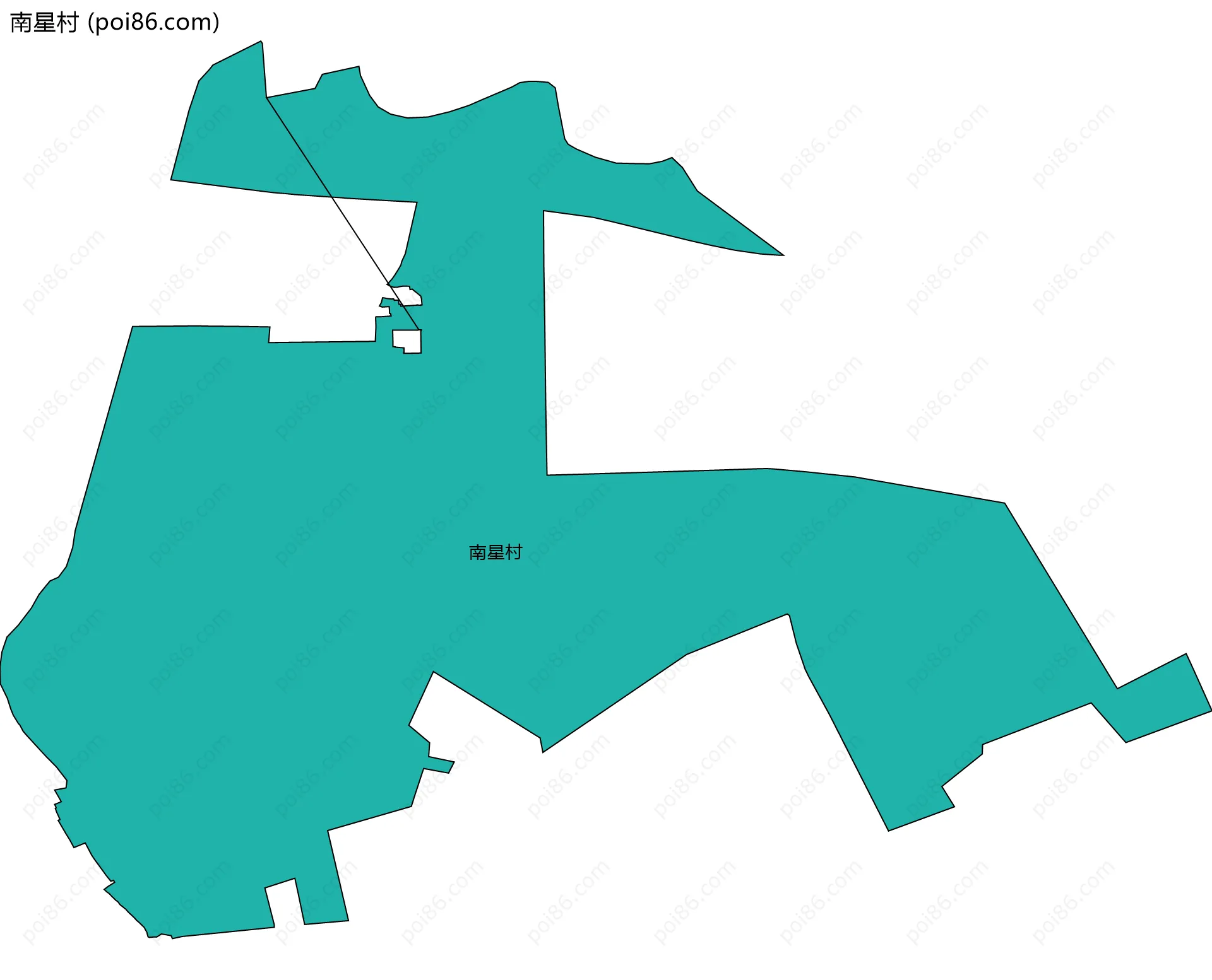 南星村边界地图