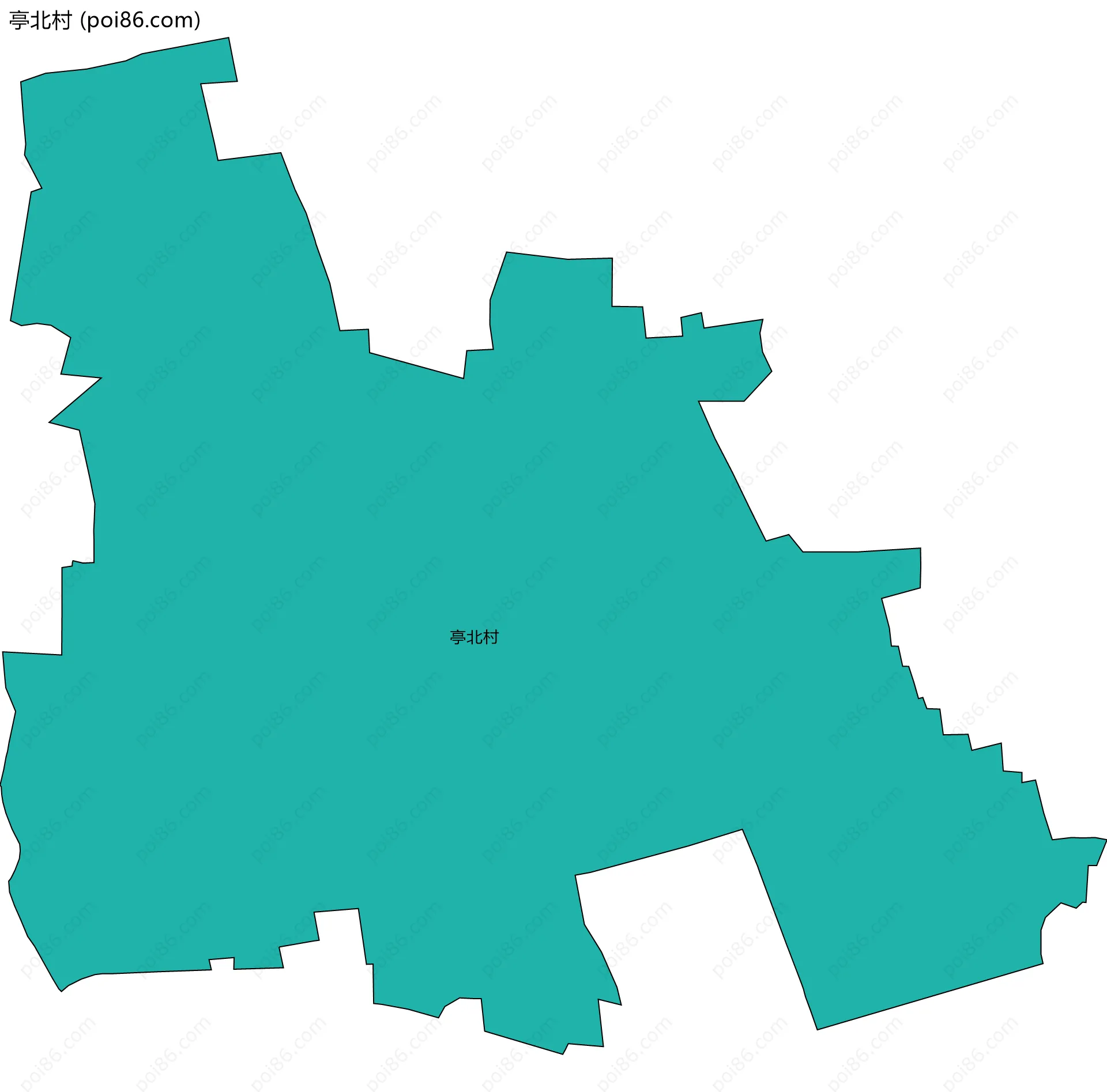 亭北村边界地图
