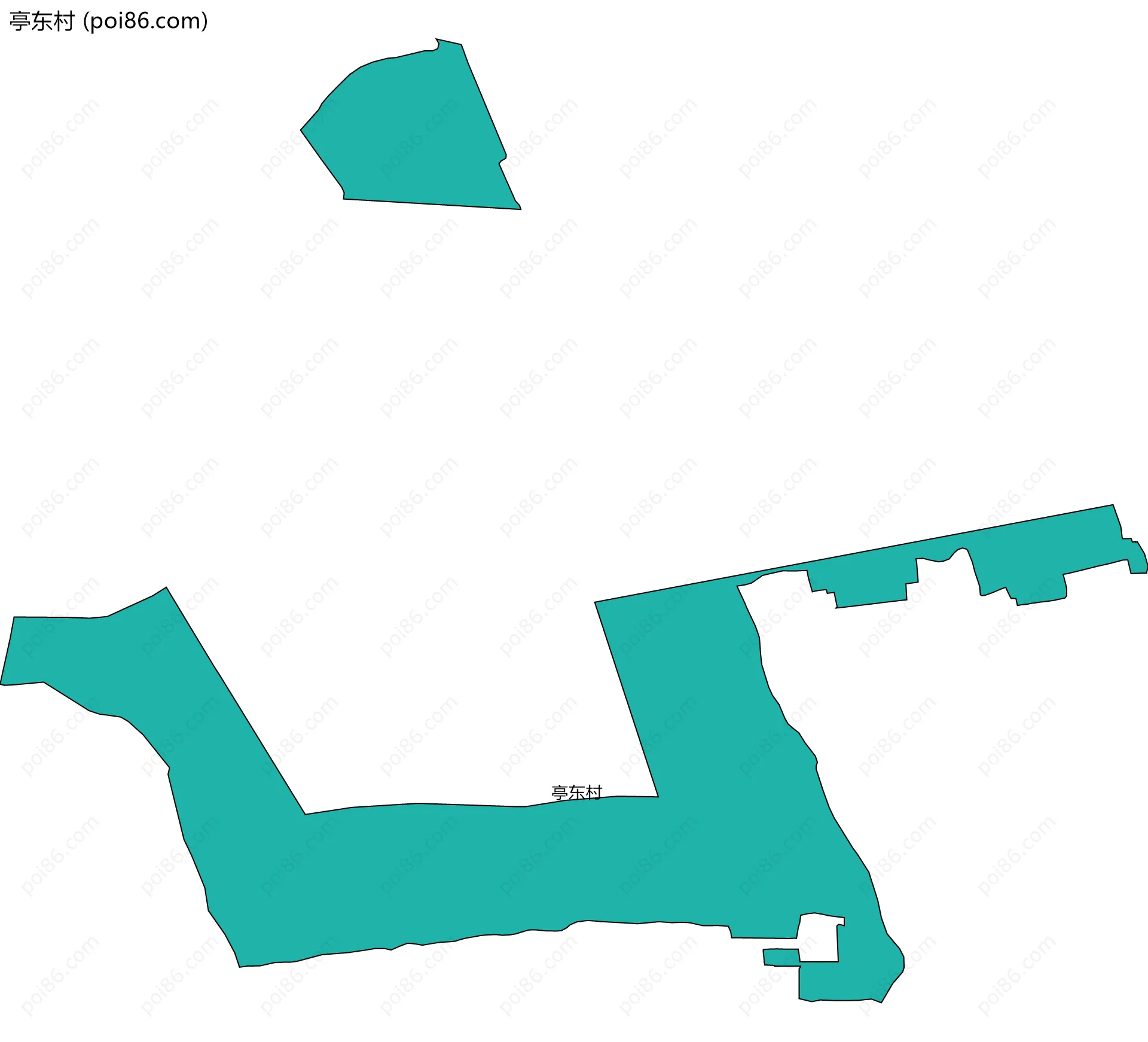 亭东村边界地图