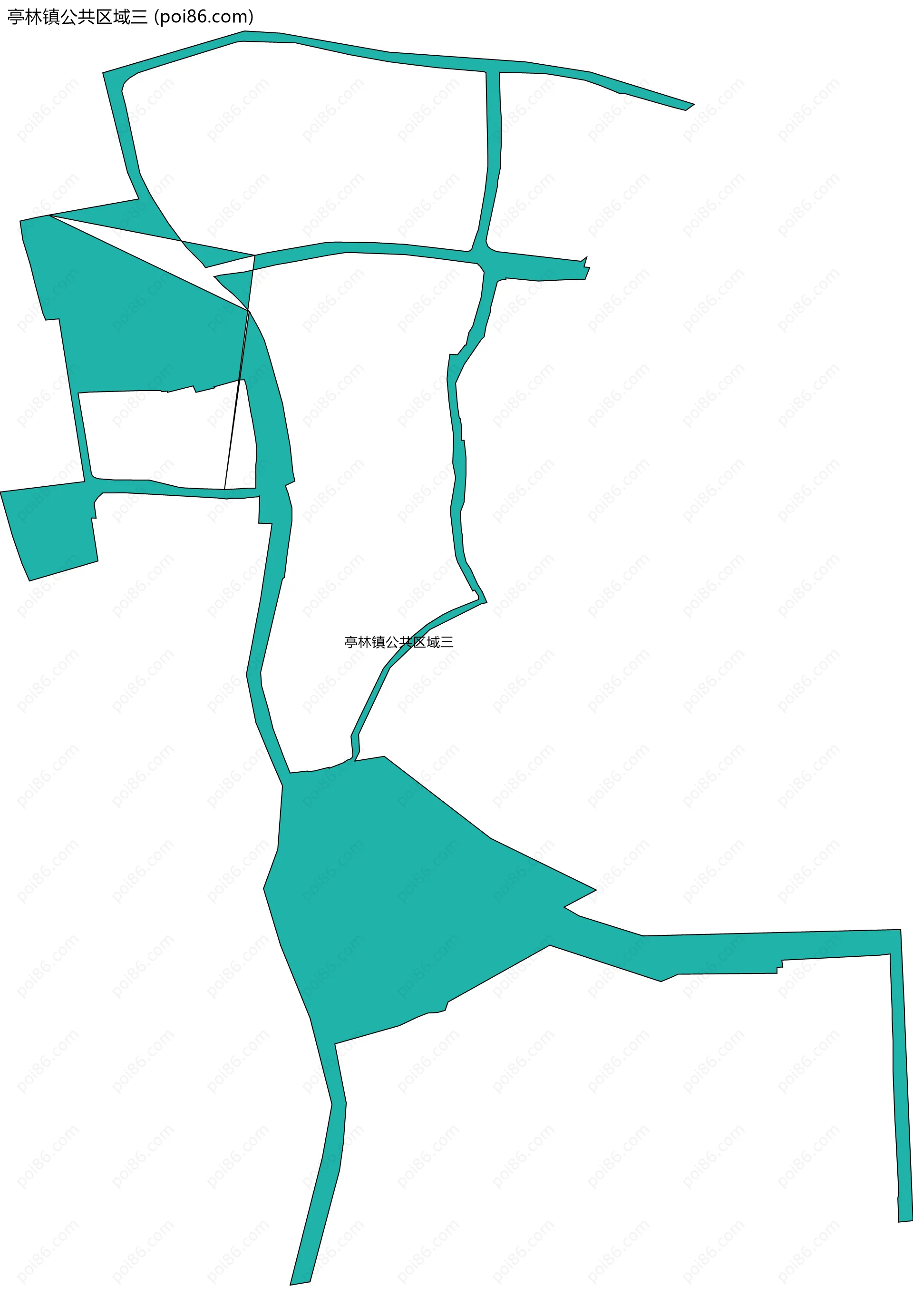 亭林镇公共区域三边界地图