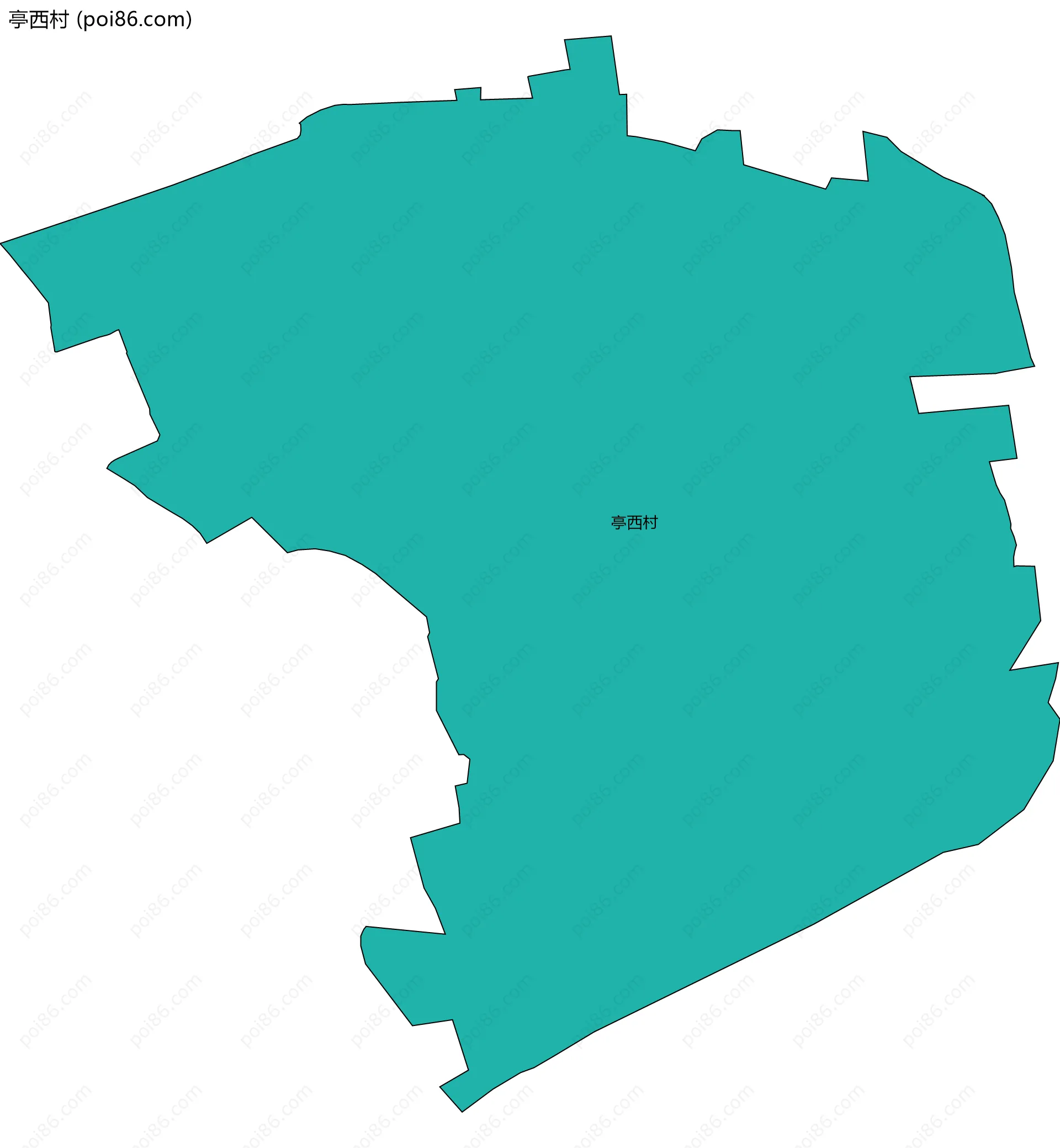 亭西村边界地图