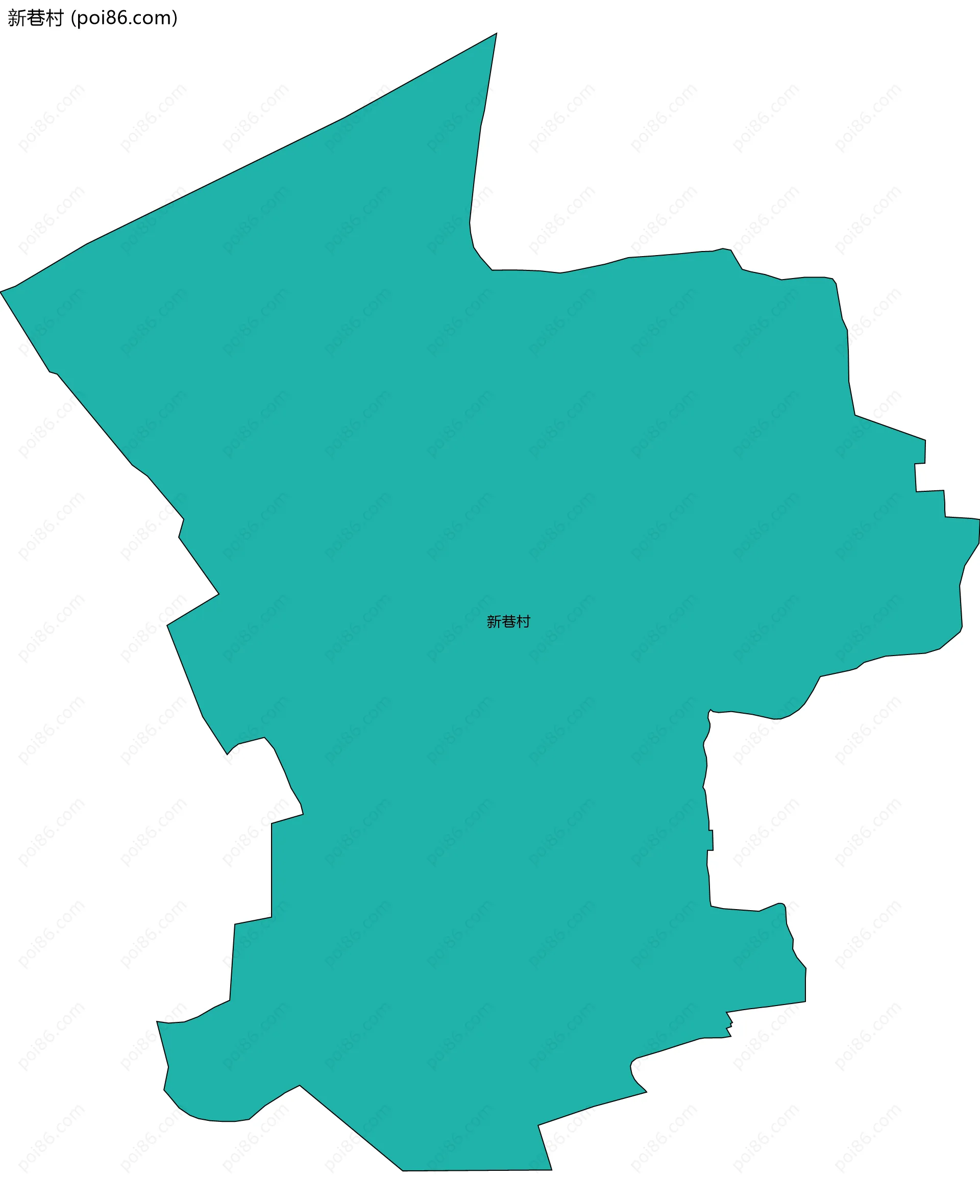 新巷村边界地图