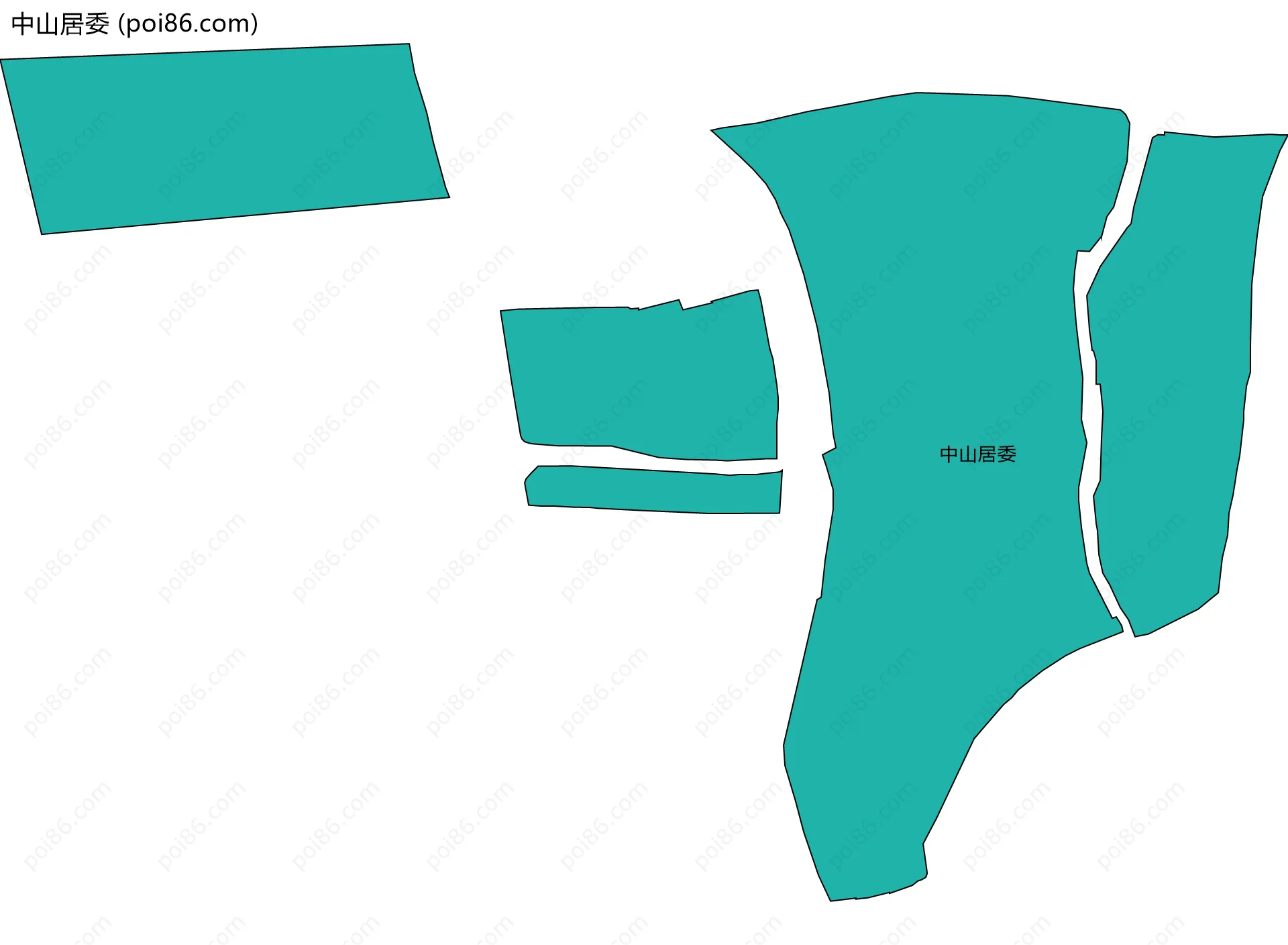 中山居委边界地图