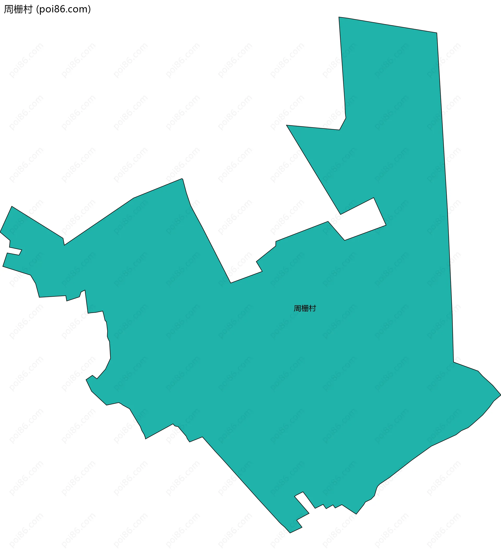 周栅村边界地图