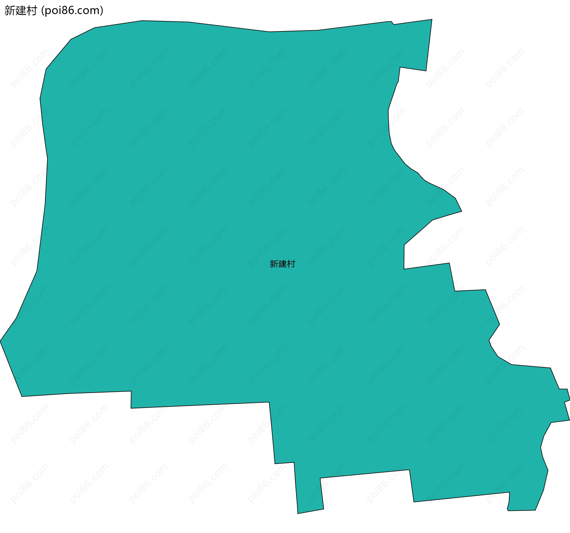 新建村边界地图