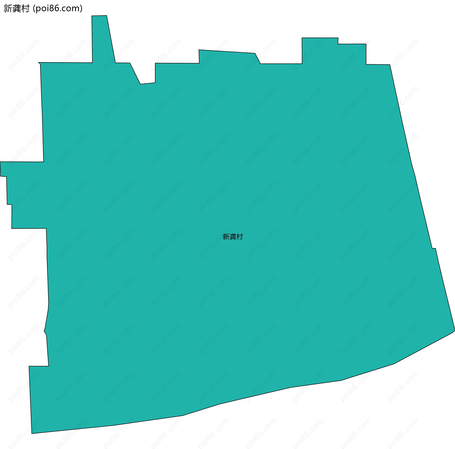 新龚村边界地图