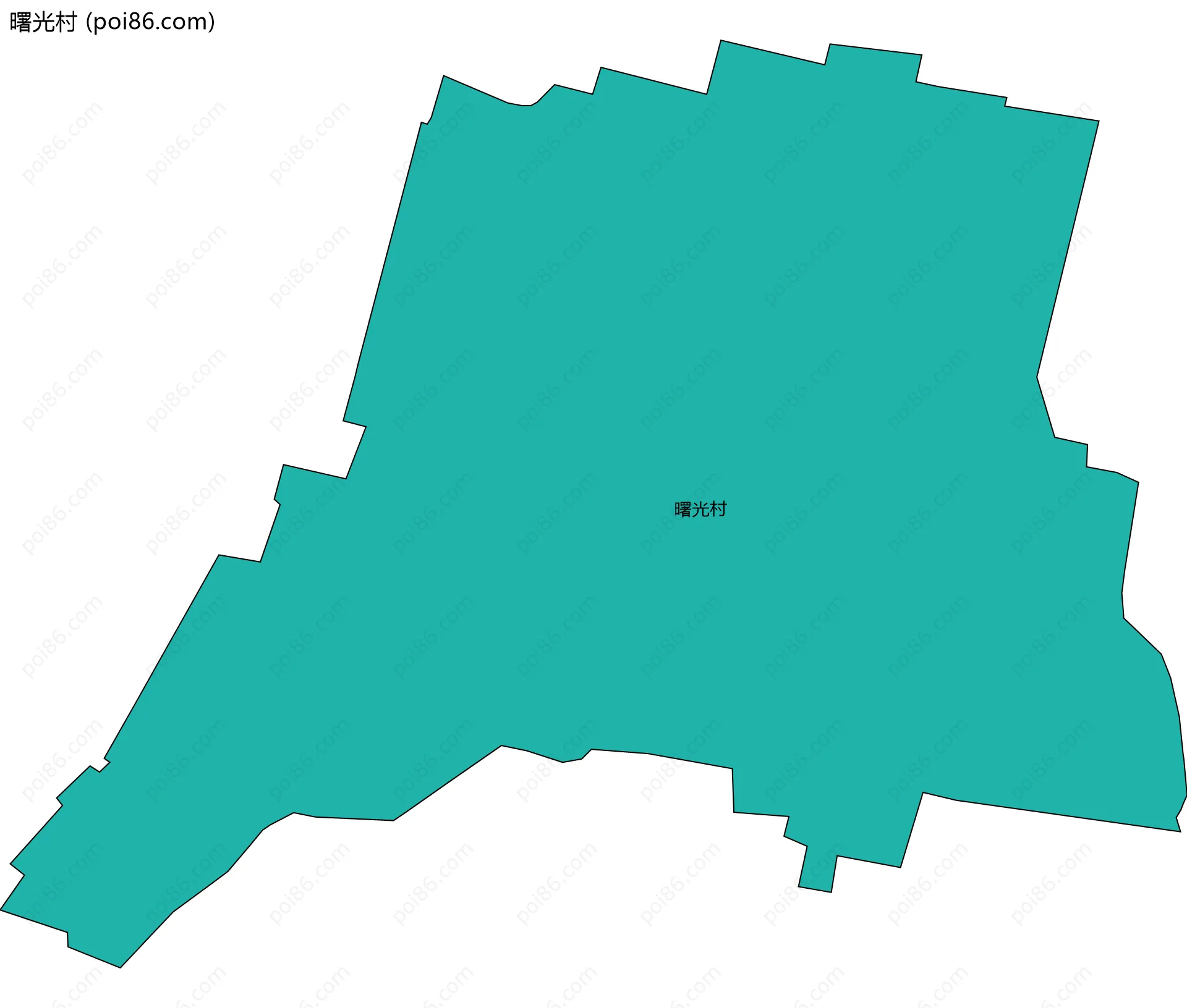 曙光村边界地图