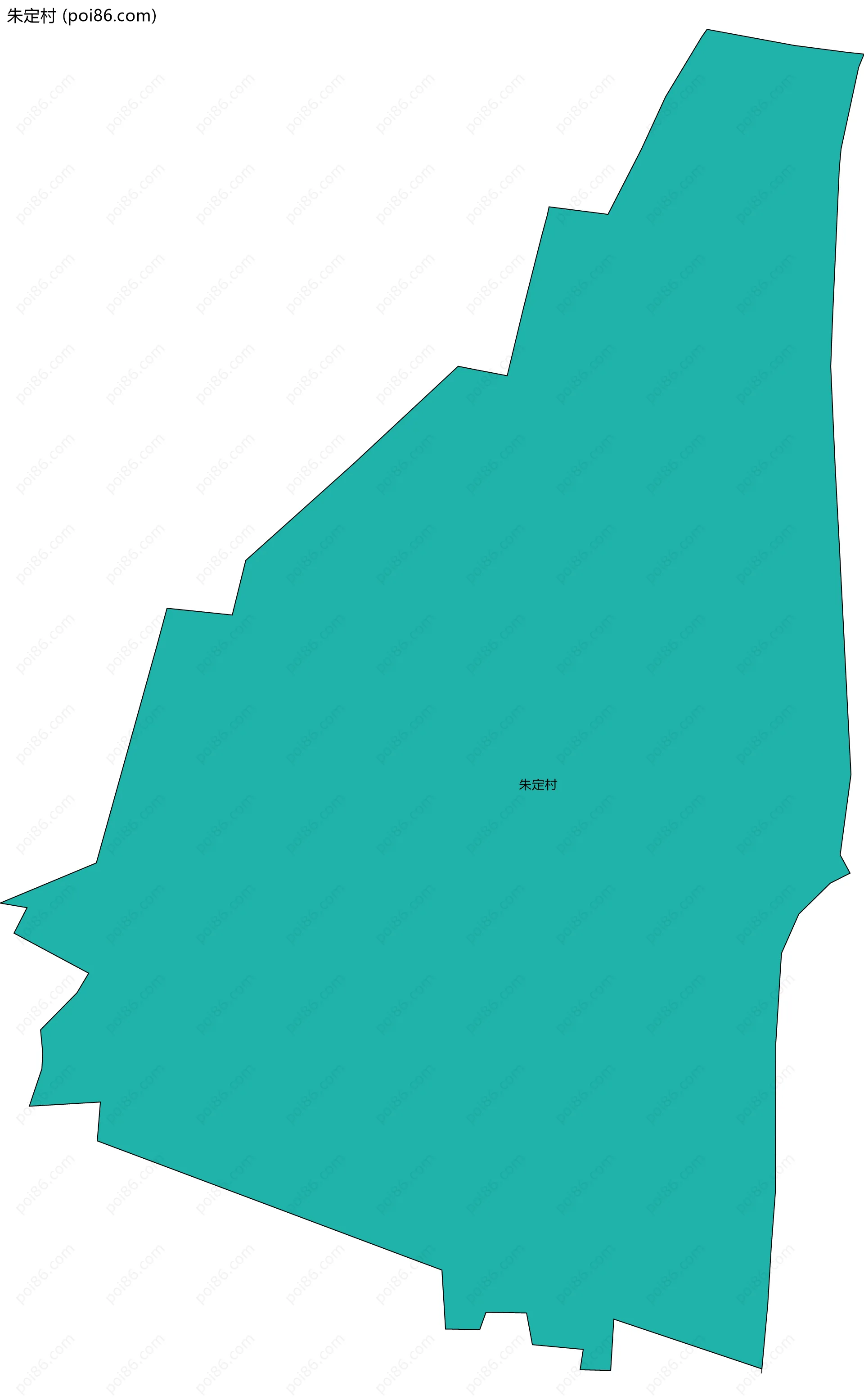 朱定村边界地图