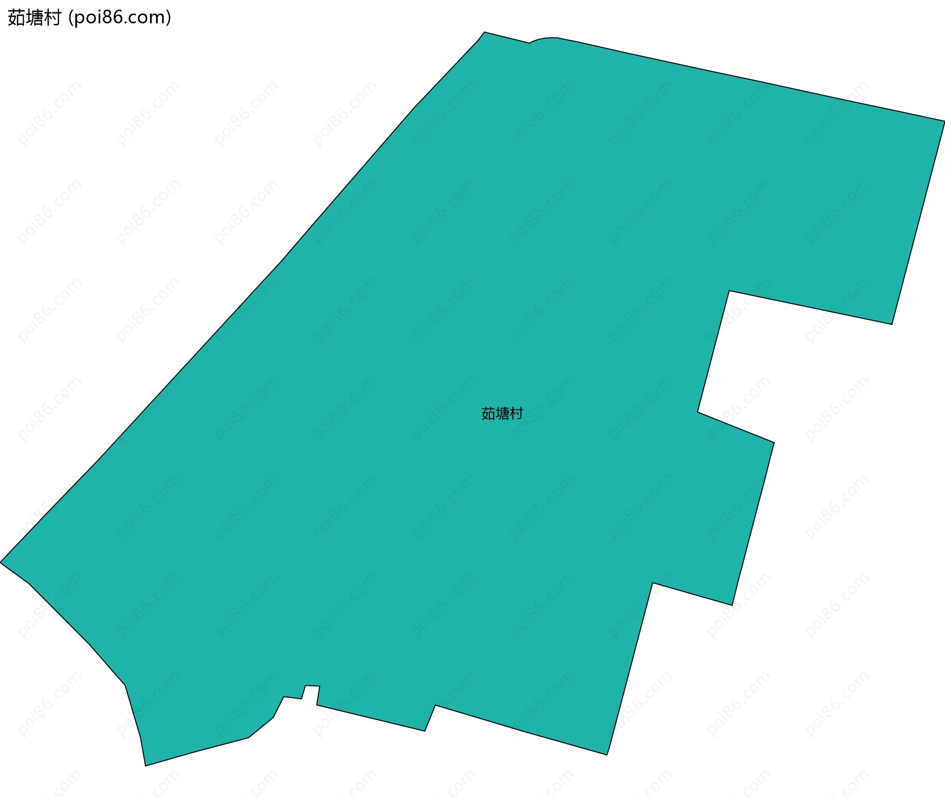 茹塘村边界地图