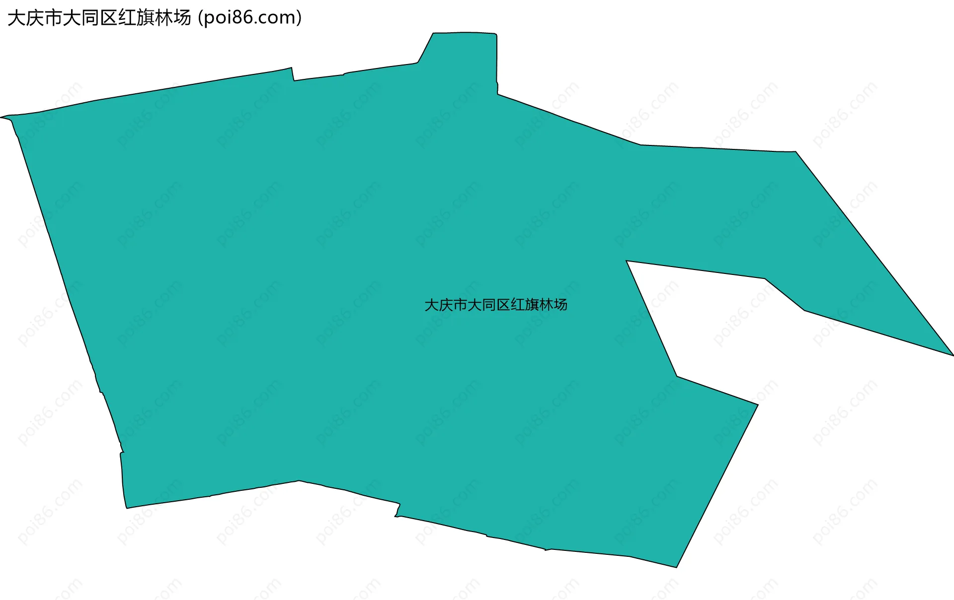 大庆市大同区红旗林场边界地图