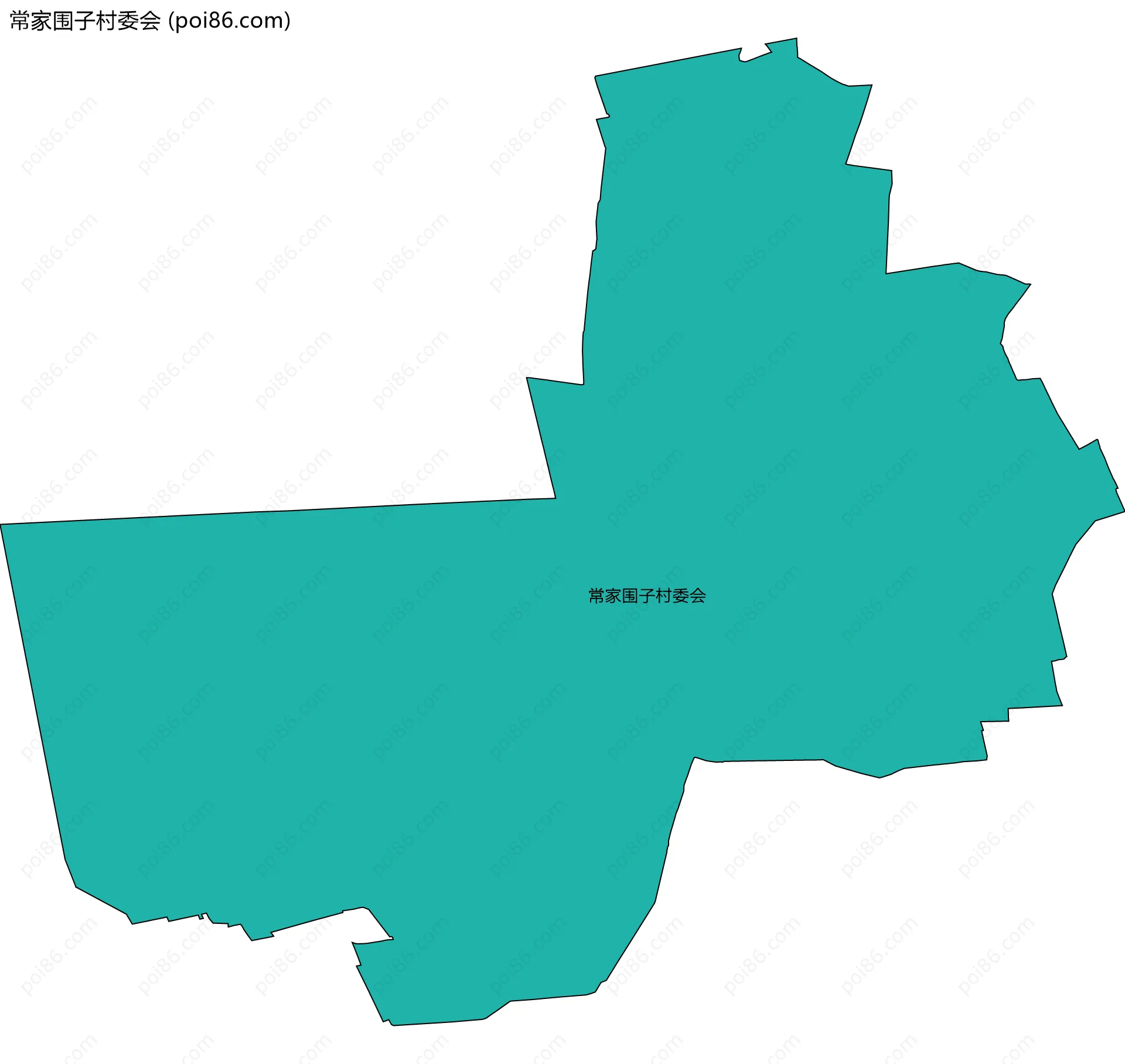 常家围子村委会边界地图